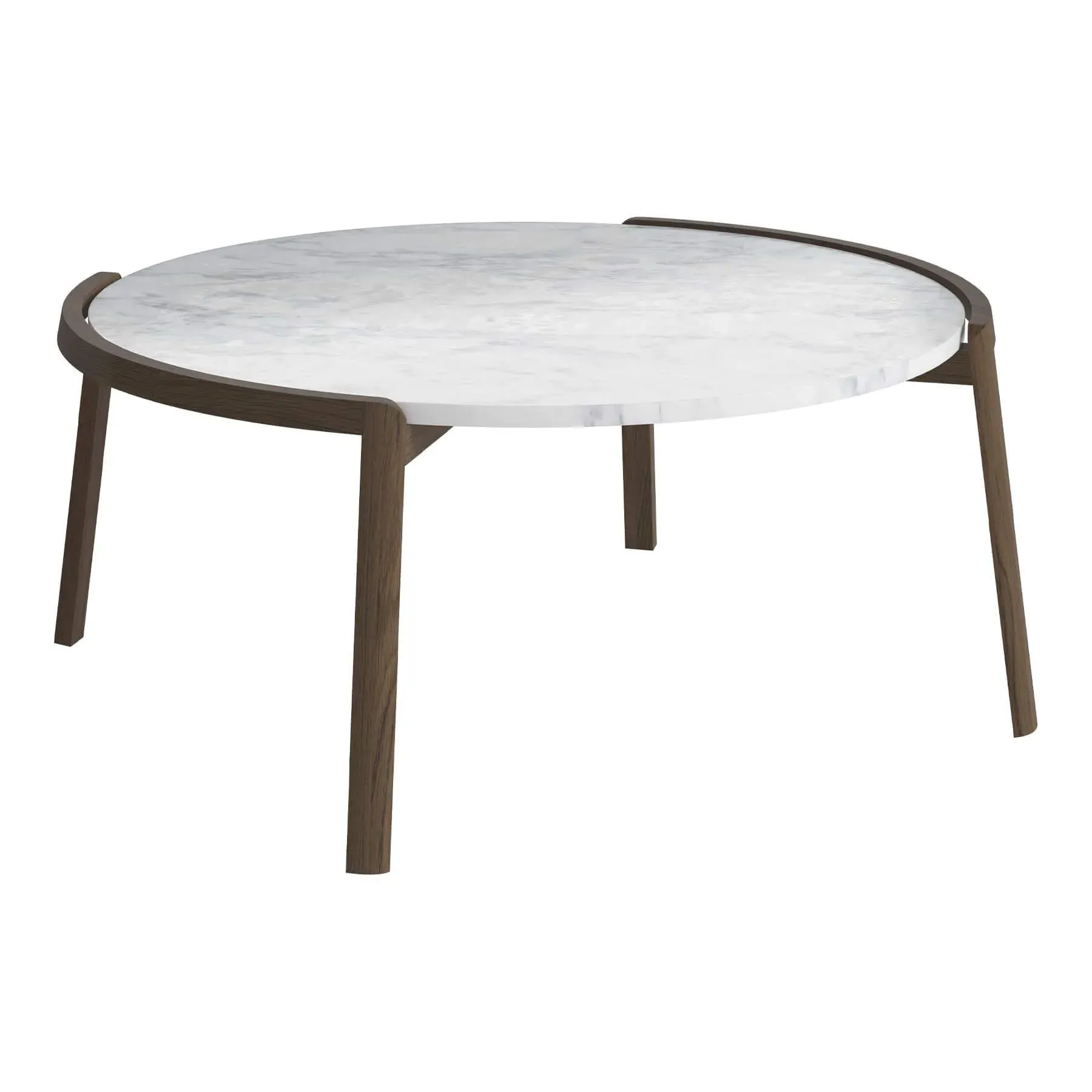 Large Coffee Table - Grey Marble, Dark Oak
