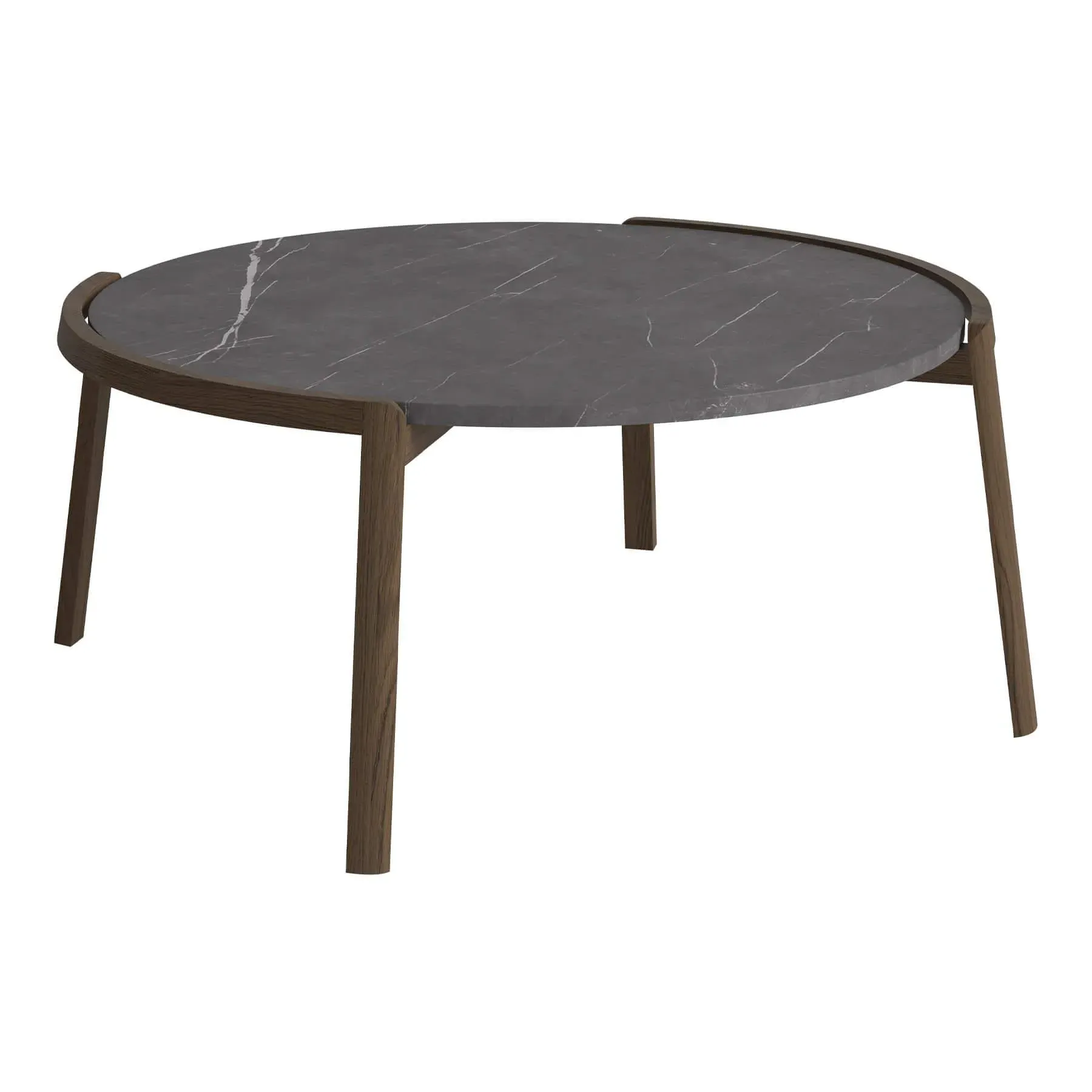 Large Coffee Table - Grey Marble, Oak