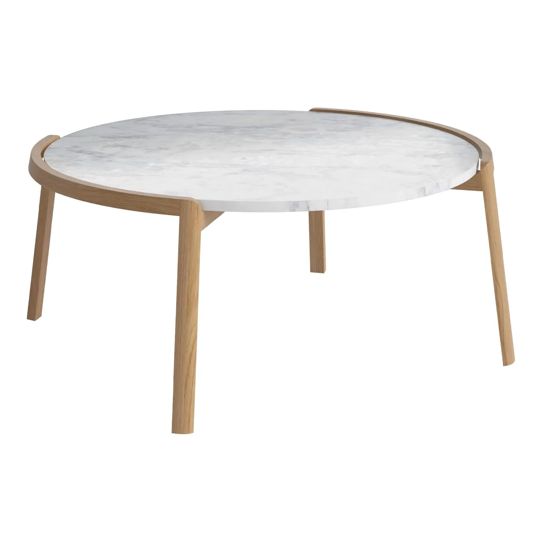 Large Coffee Table - Grey Marble, Oak