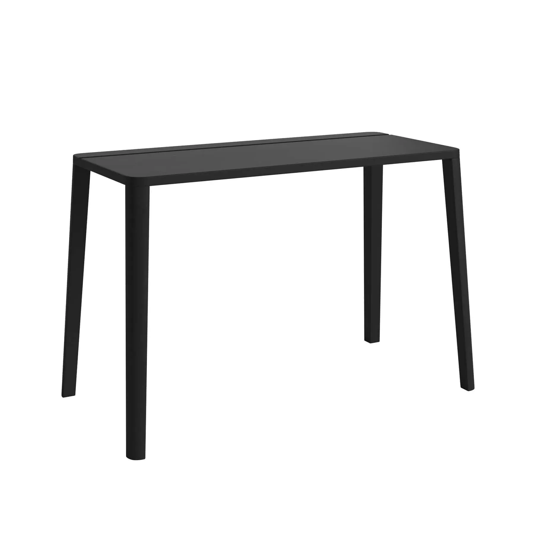 Large Desk with Sleek Lines - Black, Solid Wood