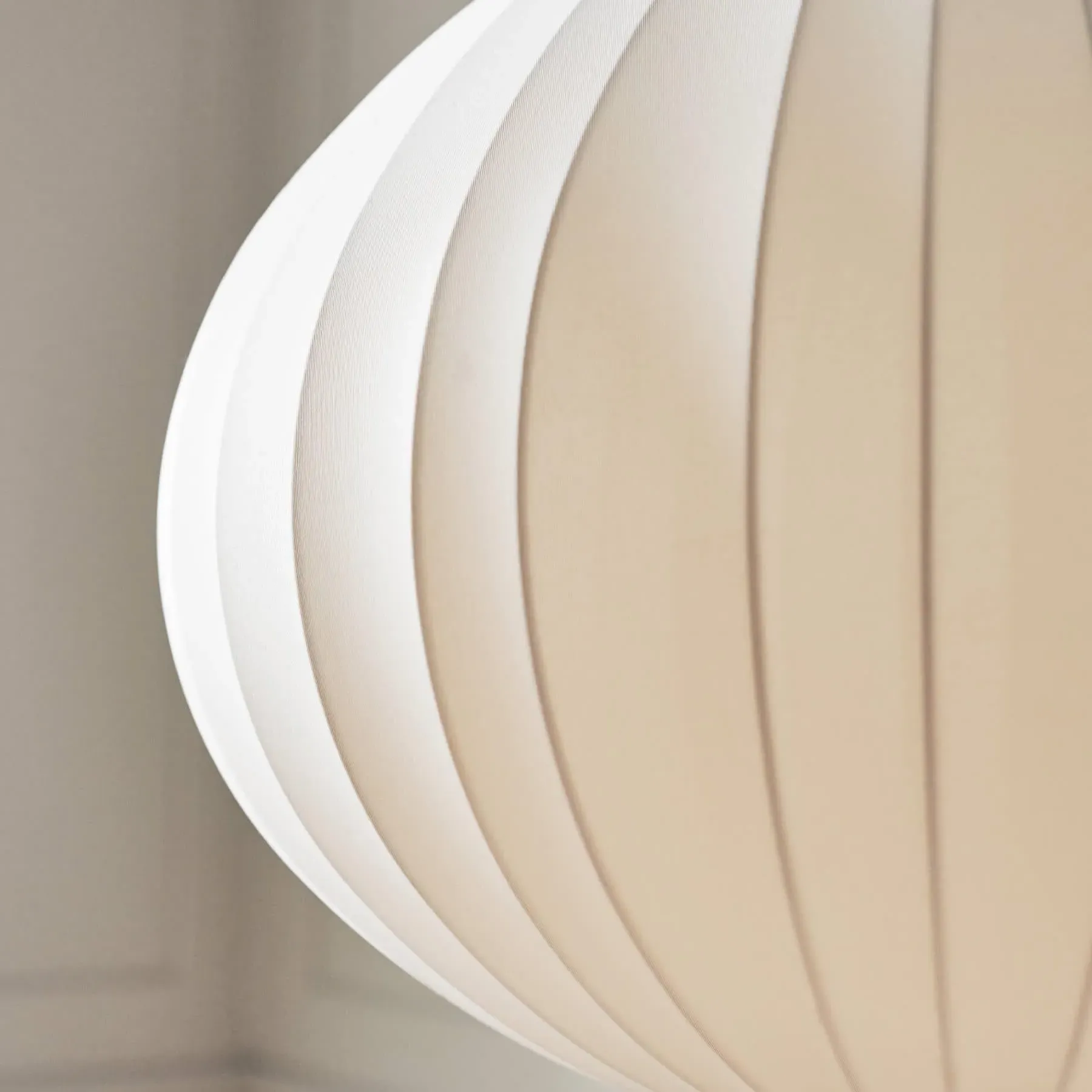 Large Pendant Light Acorn Design - Fabric Shade