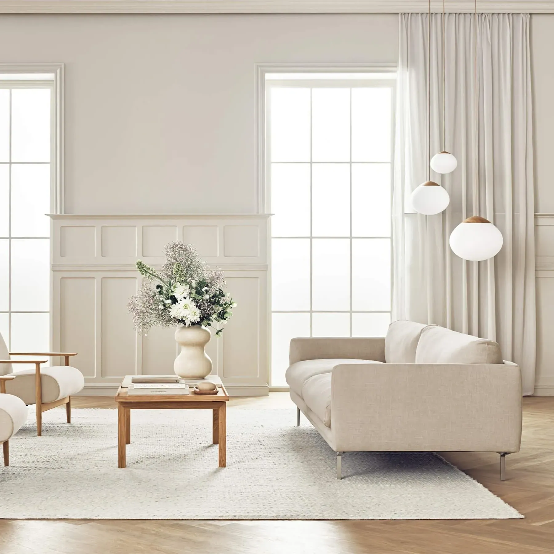 Large Pendant Light - Oiled Oak