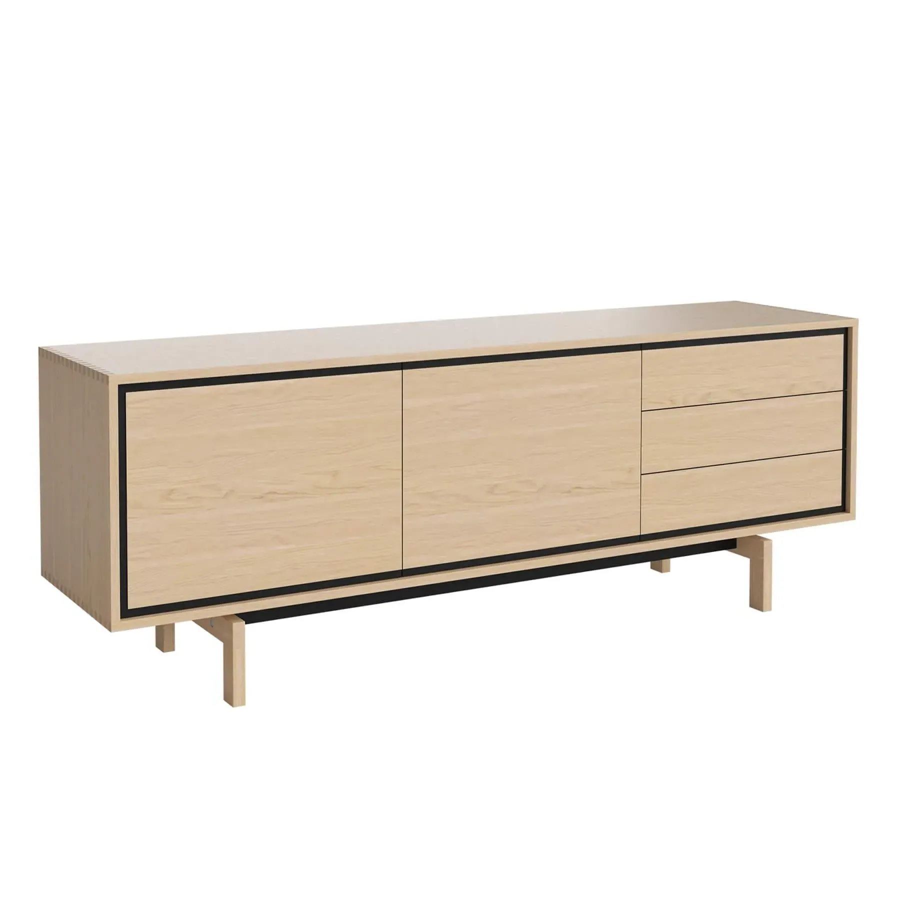 Large Sideboard with Storage - White, Oak