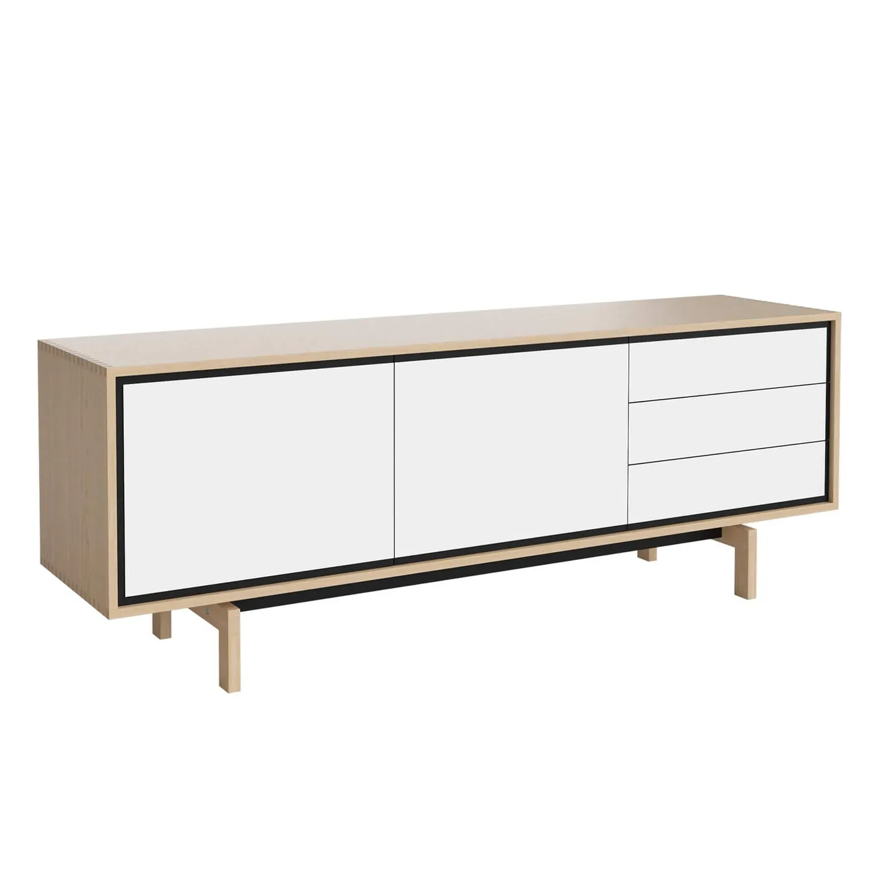 Large Sideboard with Storage - White, Wood
