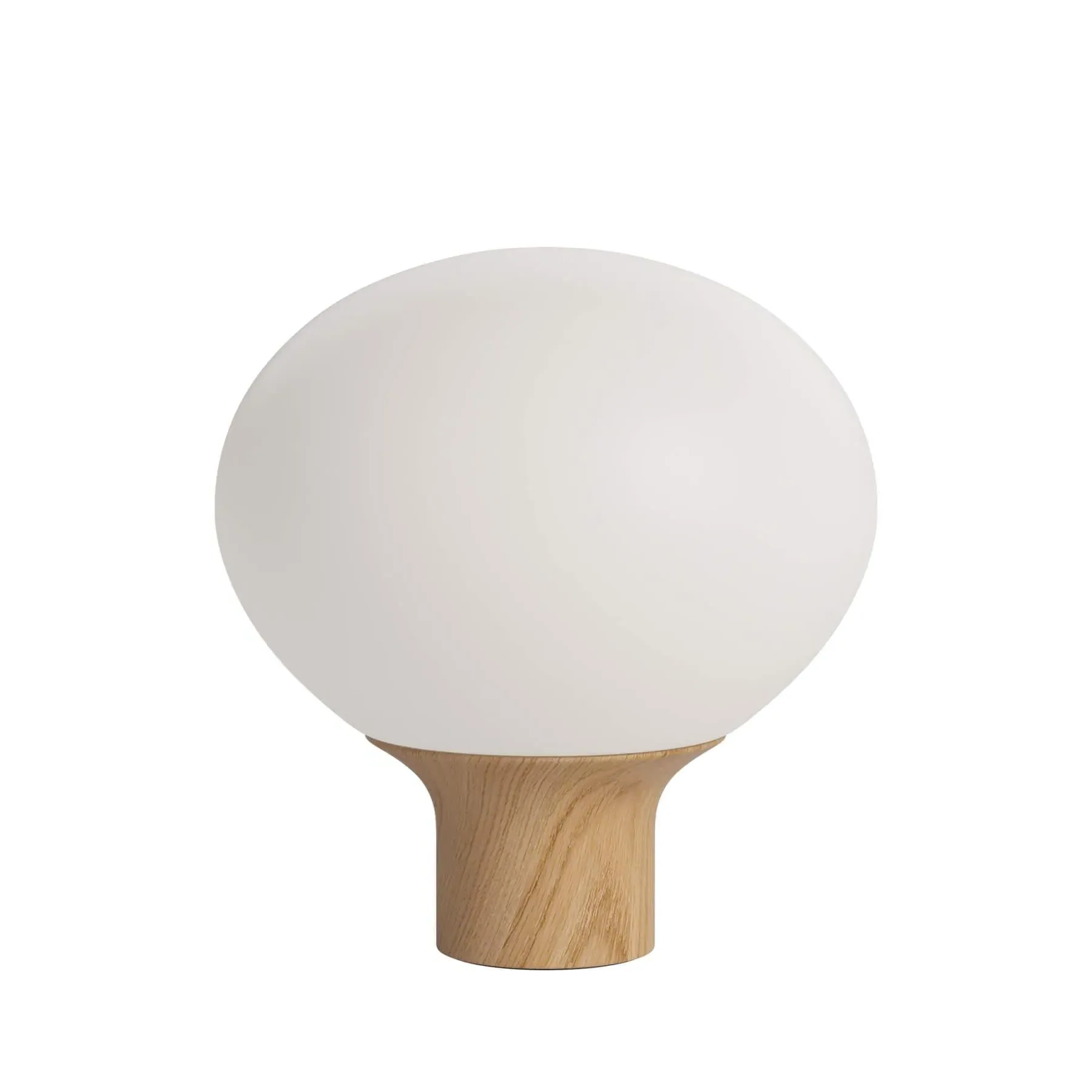 Large Table Lamp with Cord Integration - Oak