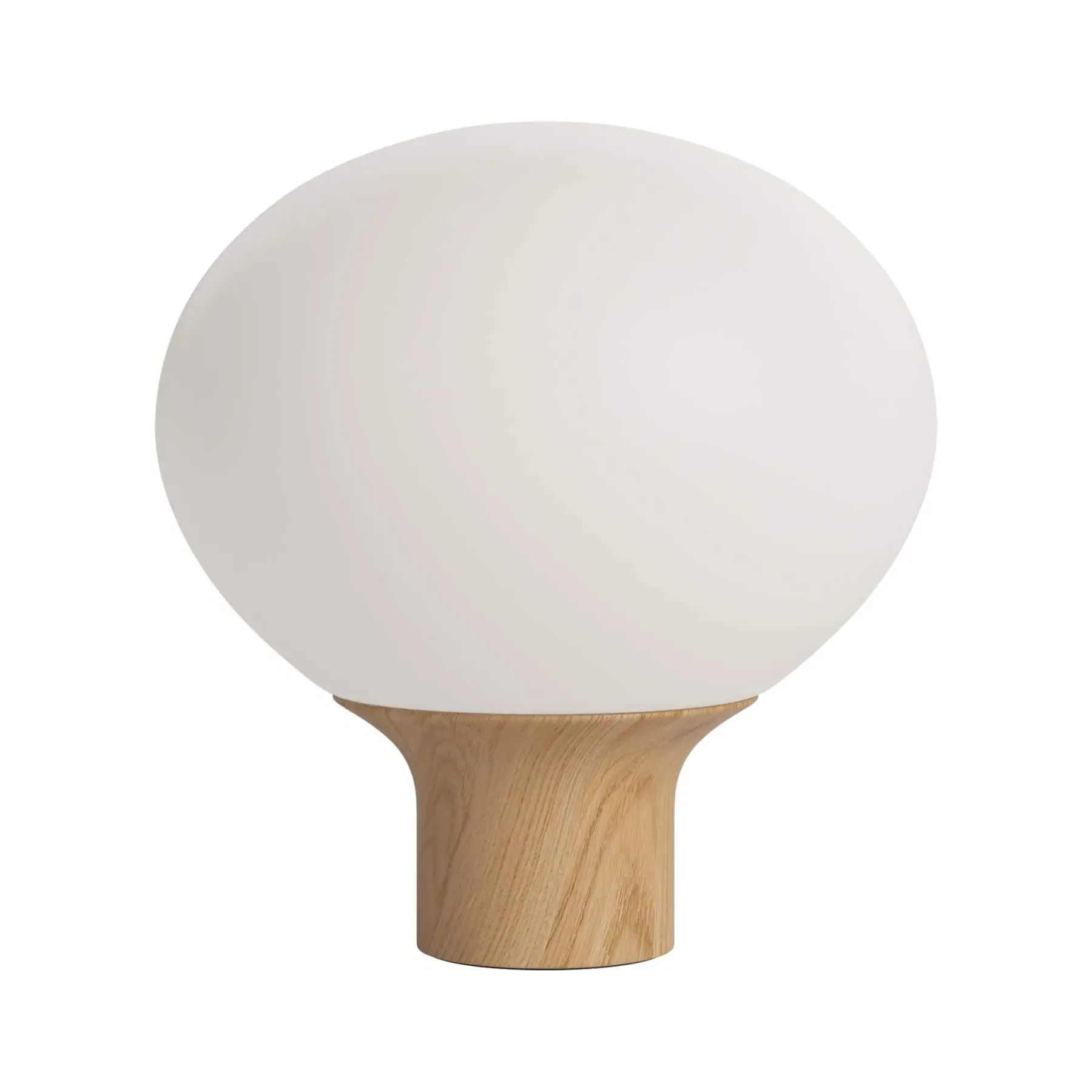 Large Table Lamp with Cord Integration - Oak