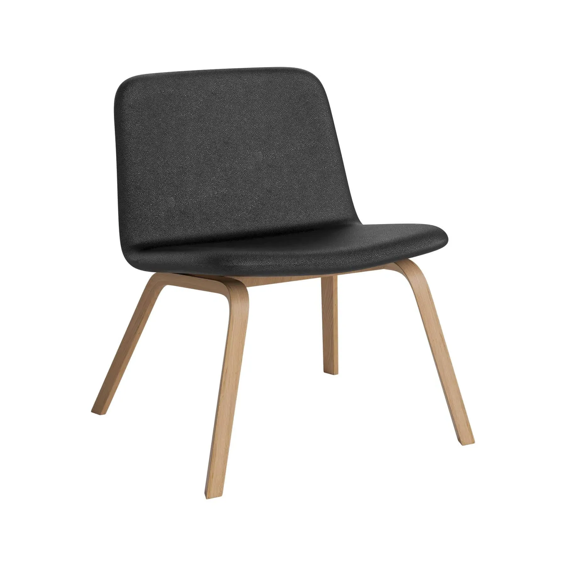 Lounge Chair Upholstered - Black, Oak