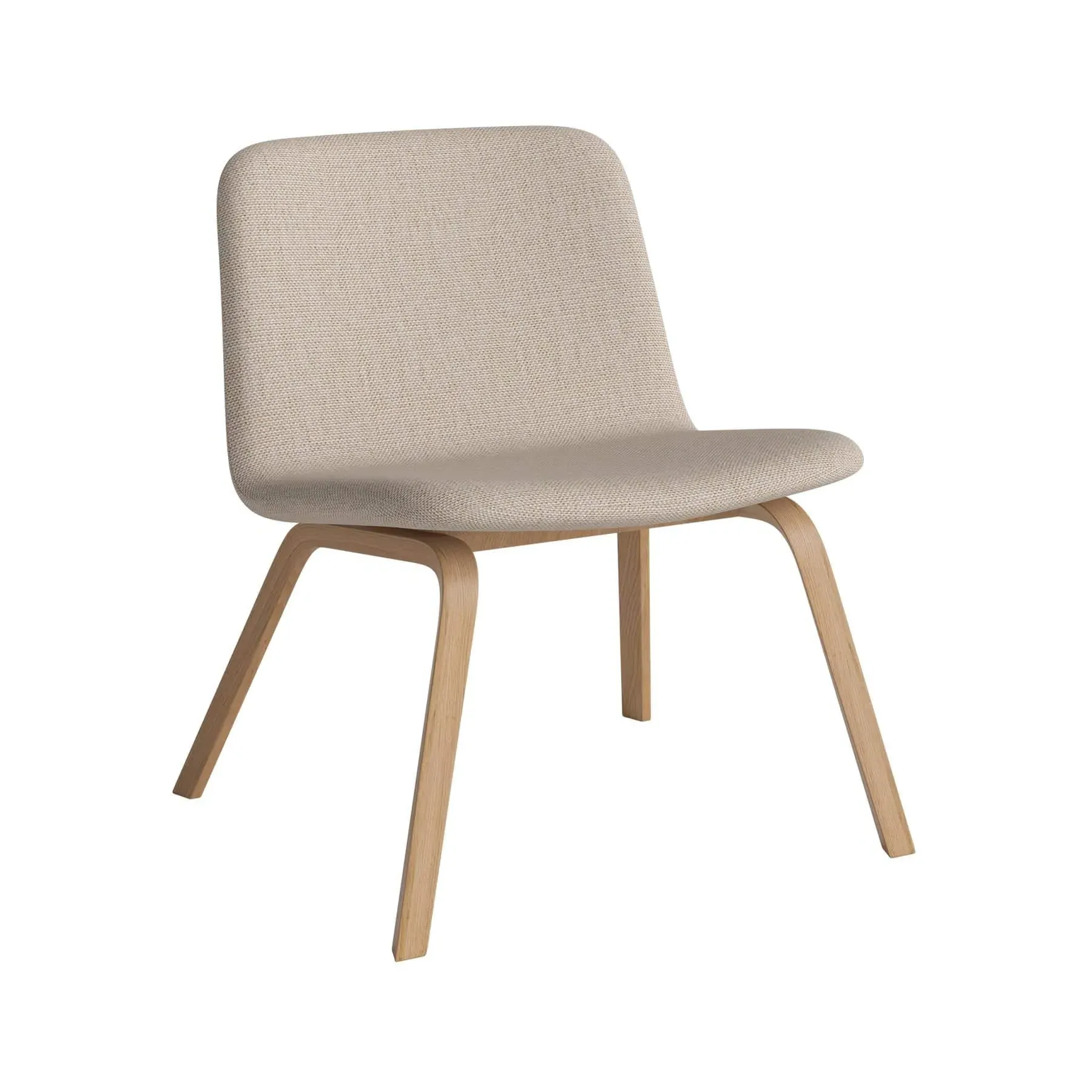 Lounge Chair Upholstered - Light Beige, Oak