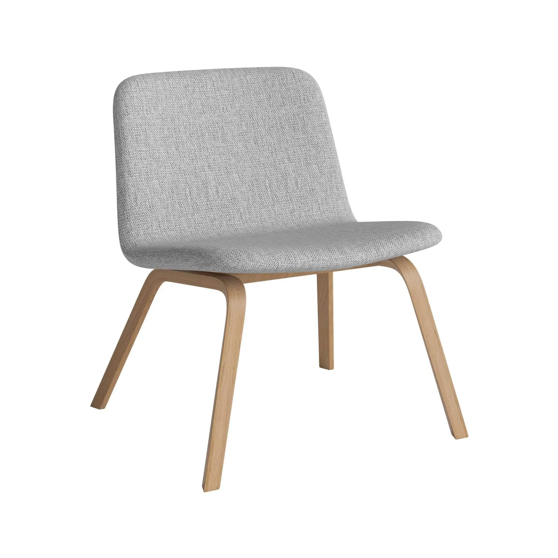 Lounge Chair Upholstered - Light Grey, Oak