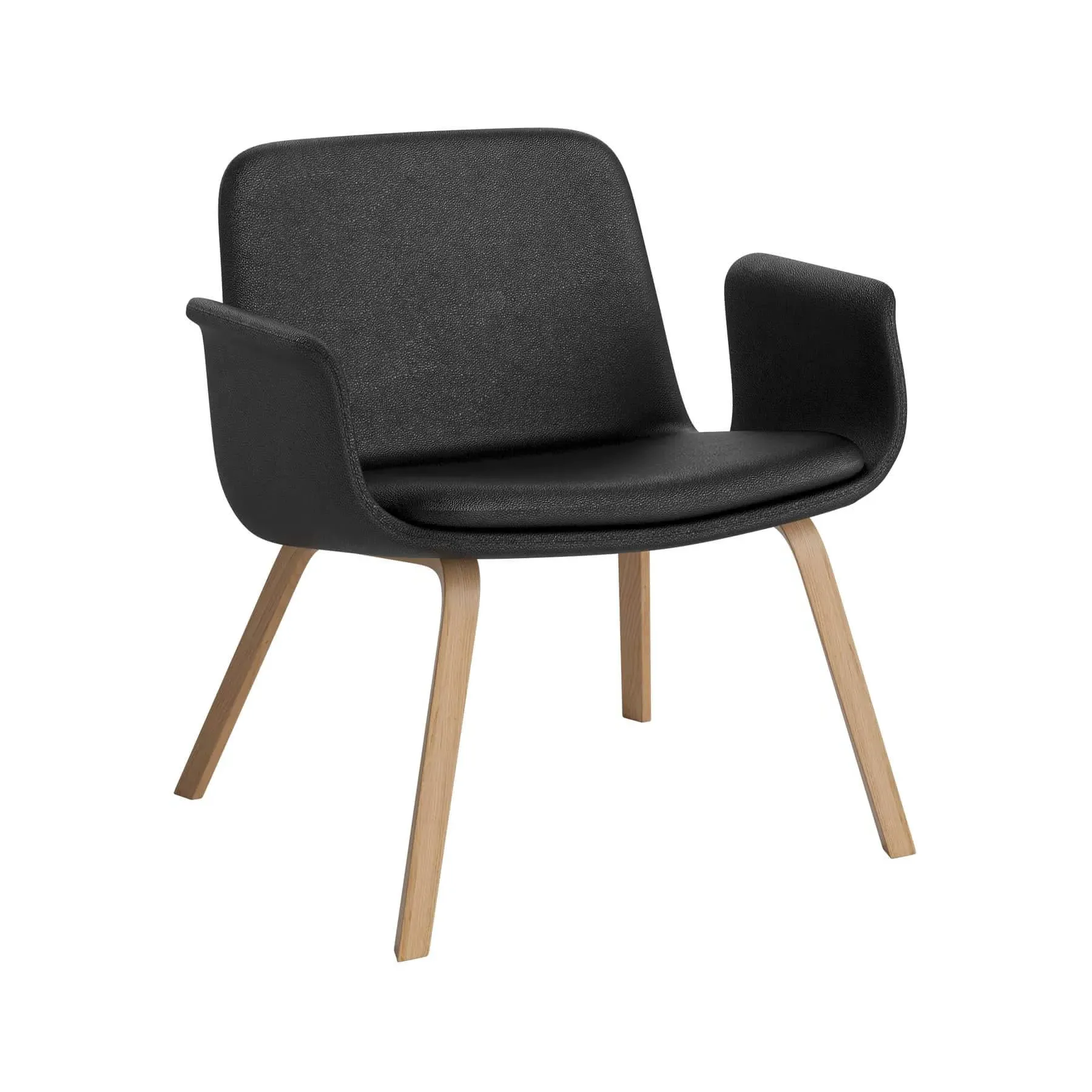 Lounge Chair with Arms - Black, Oak