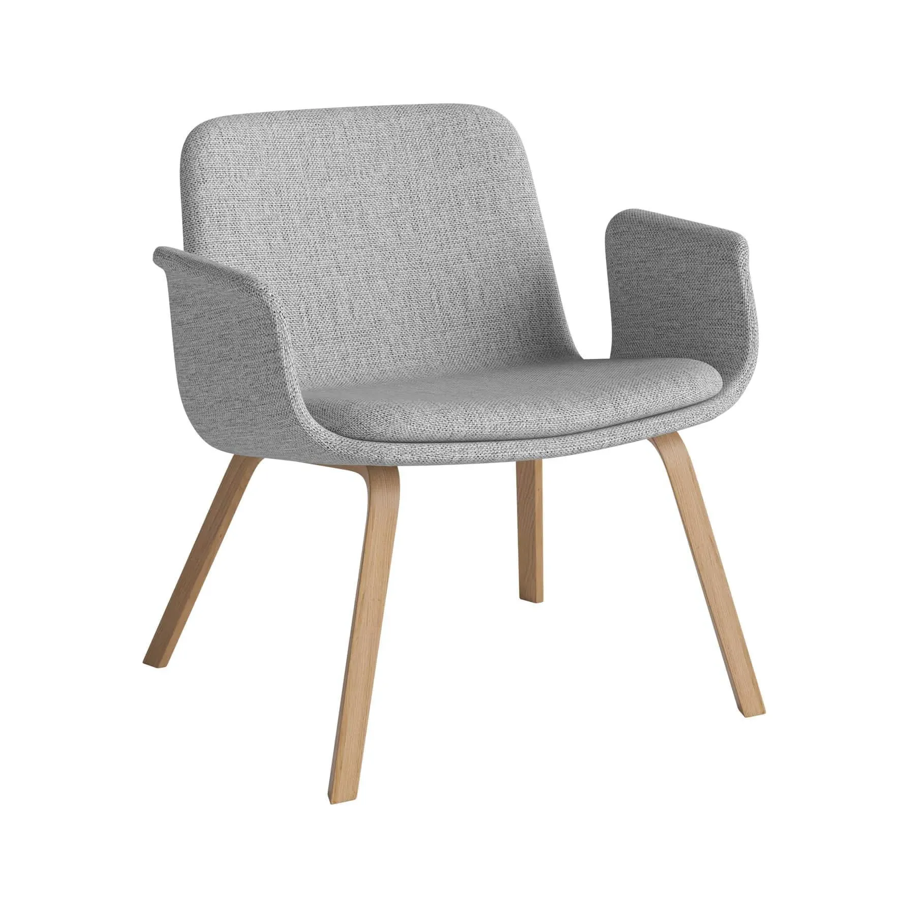 Lounge Chair with Arms - Light Grey, Oak