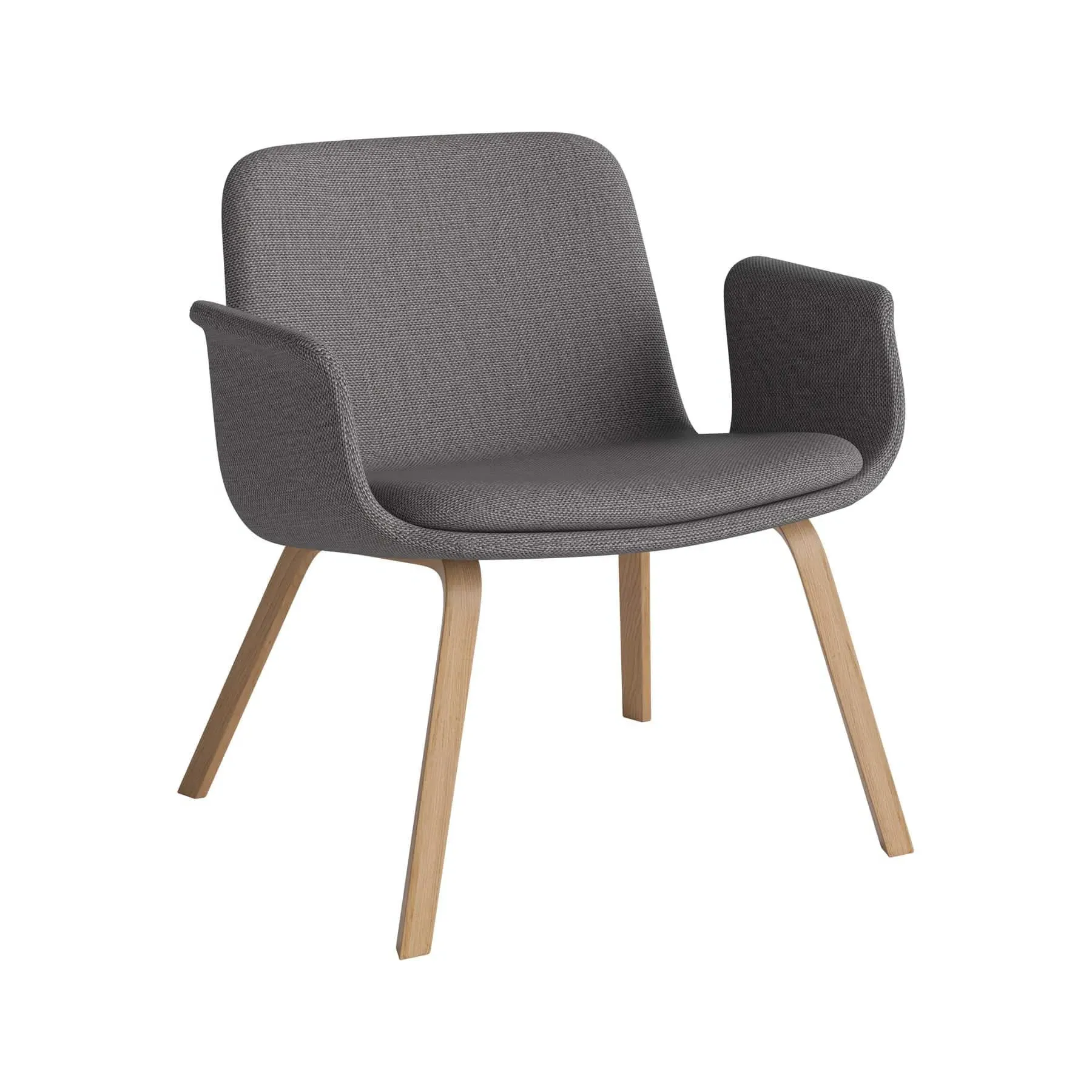 Lounge Chair with Arms - Multi Grey, Oak