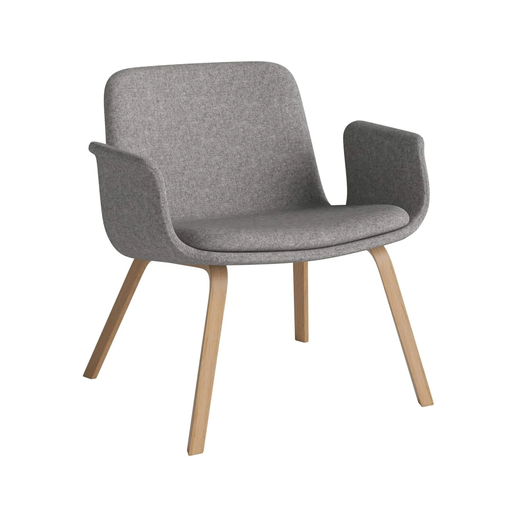 Lounge Chair with Arms - Stone, Oak