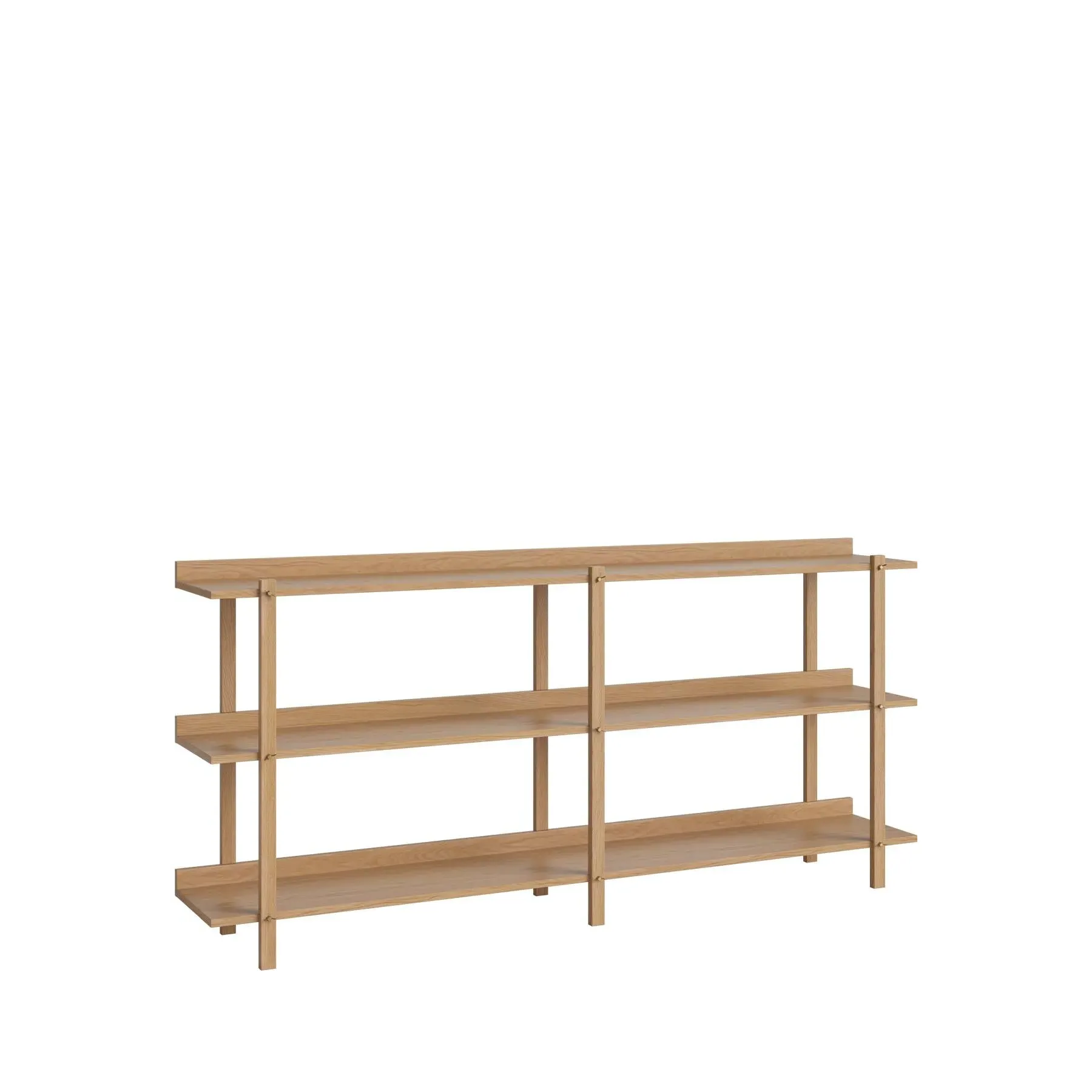 Low Double Shelving Unit - Oiled Oak