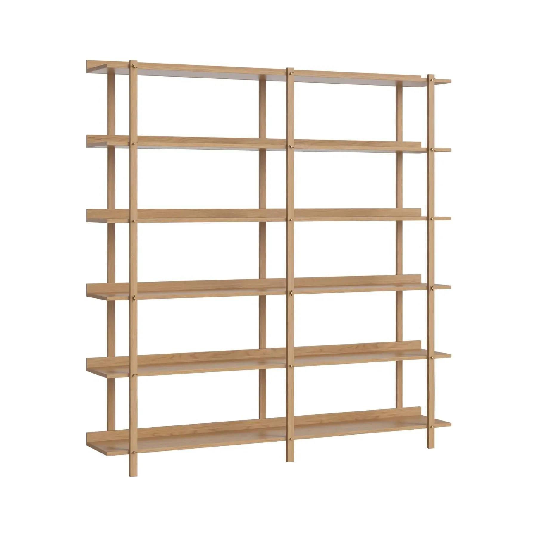 Low Double Shelving Unit - White Oak