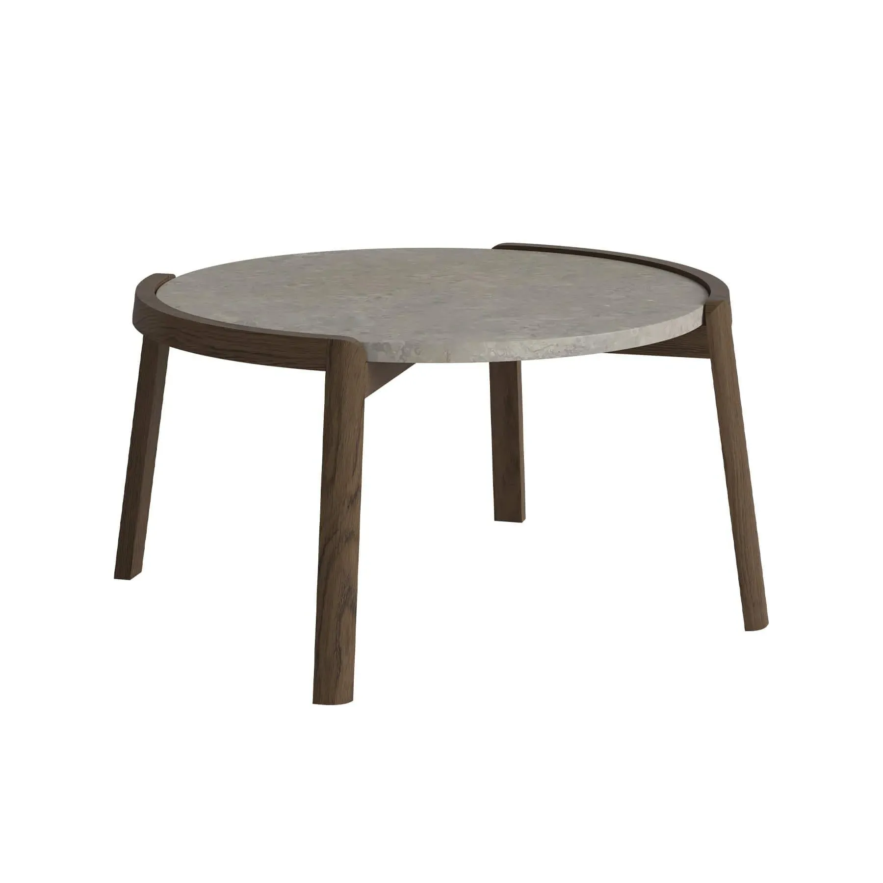 Medium Coffee Table - Grey Marble, Dark Oak