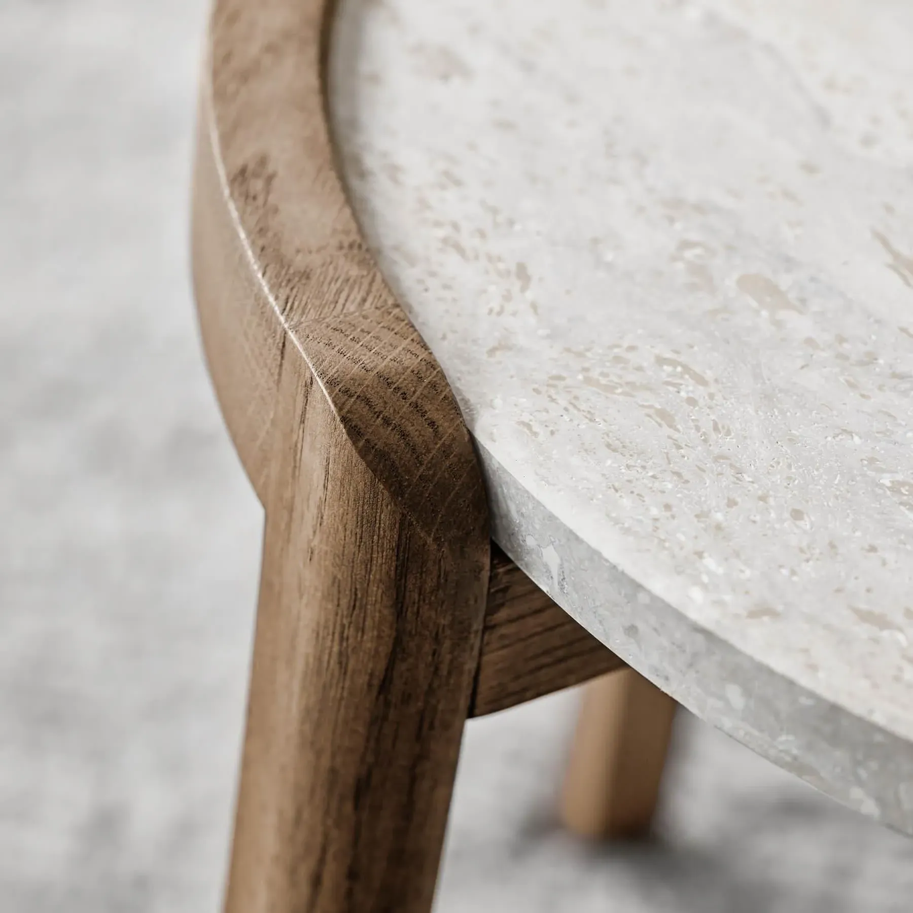 Medium Coffee Table - Grey Marble, Oak