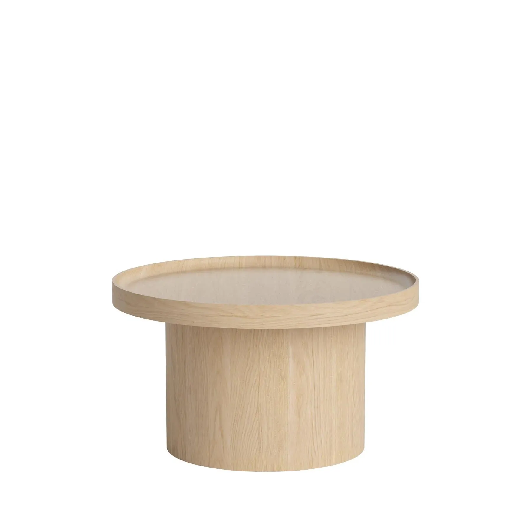 Medium Coffee Table with Storage - White, Oak