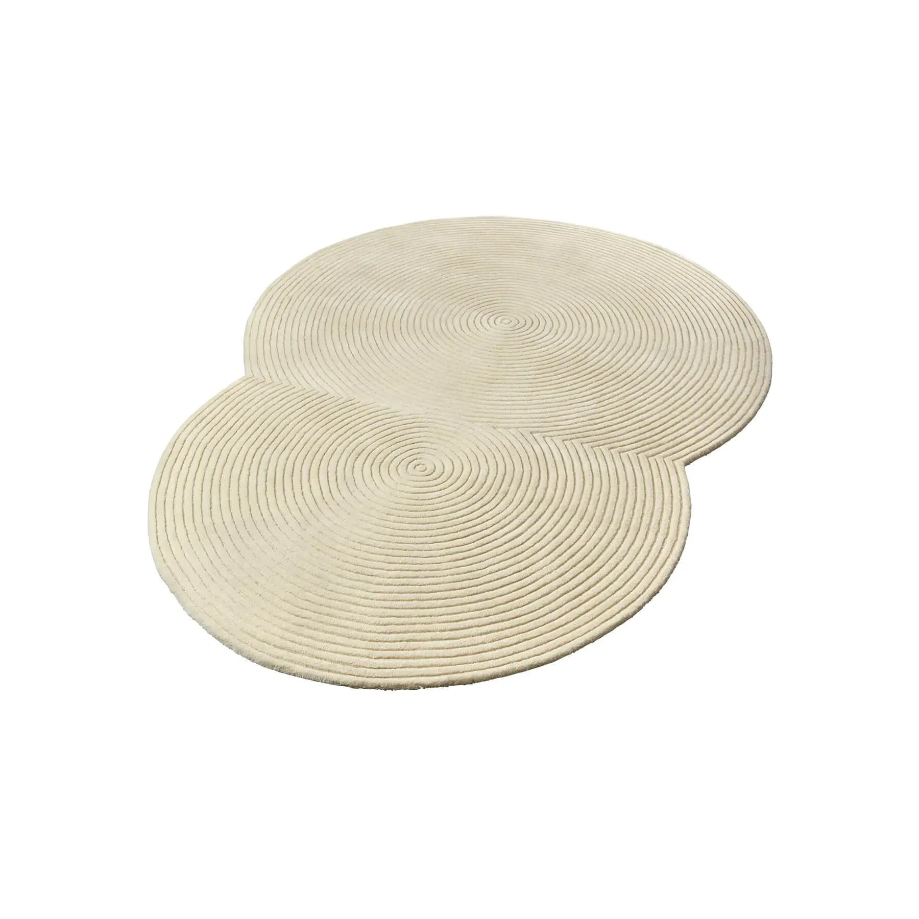 Medium Round Rug - Creme, Wool