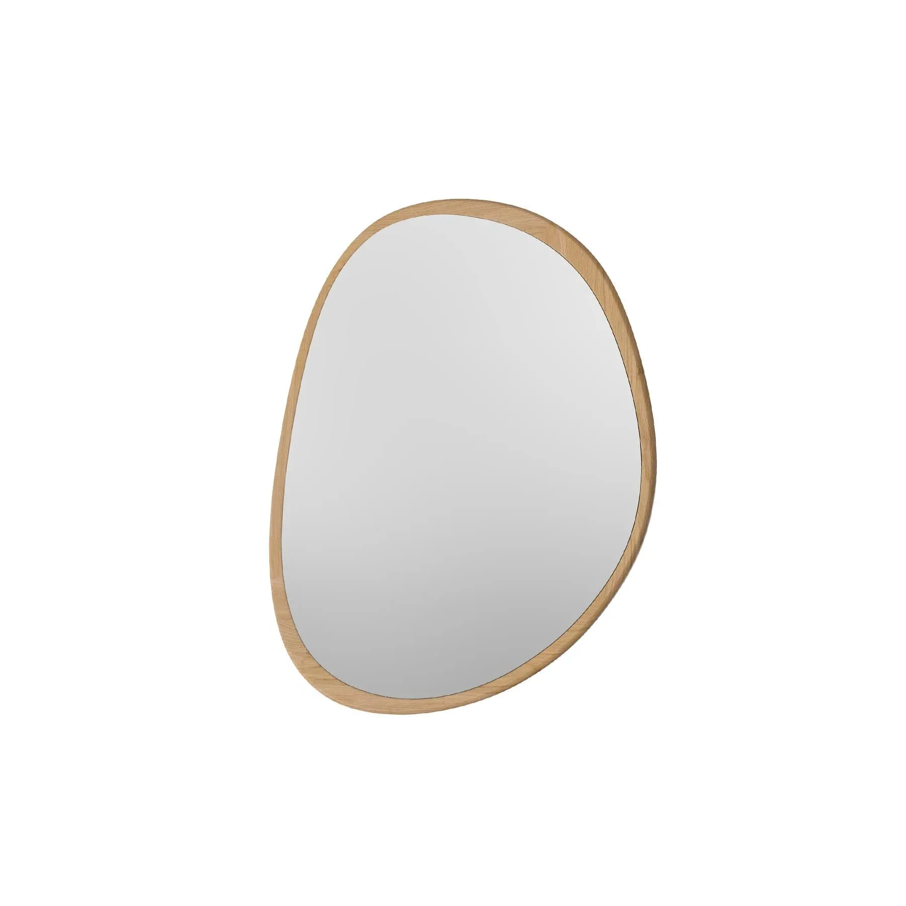 Medium Wall Mirror with Organic Frame - Oak