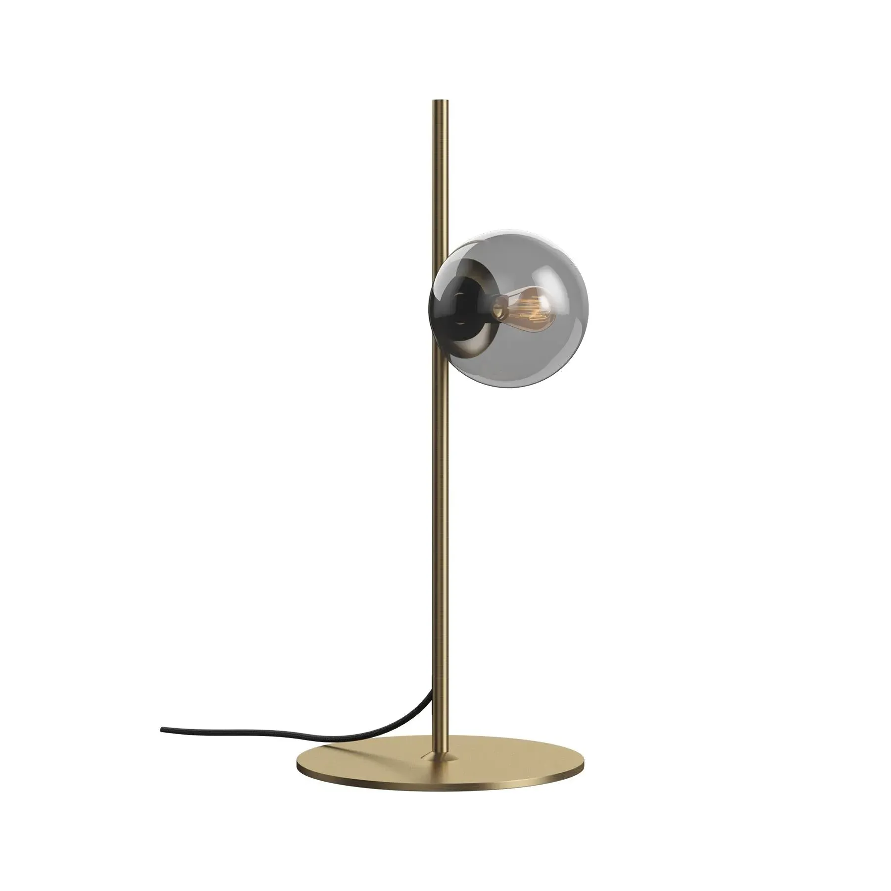 Orb Table Lamp with Glass Shade - Black