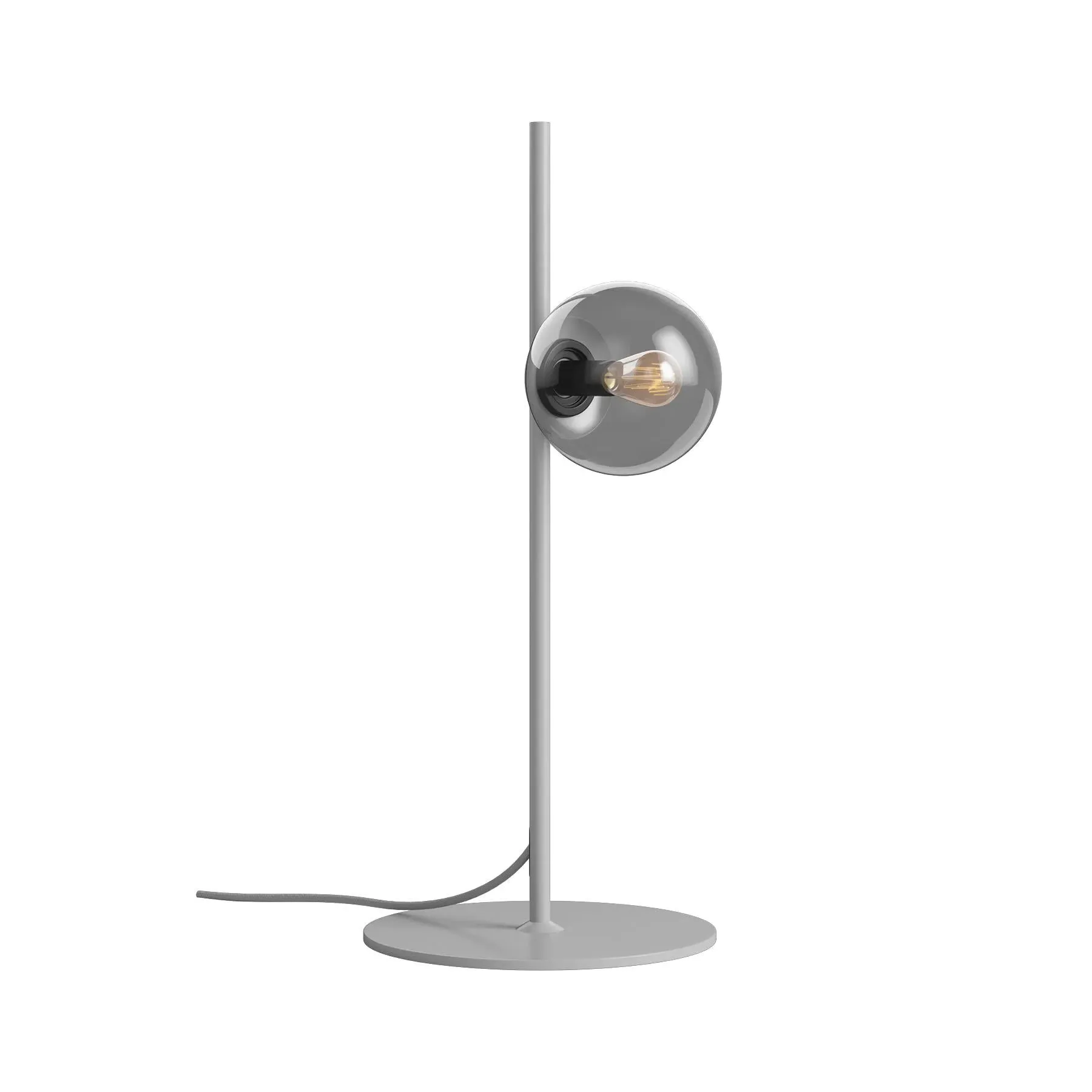 Orb Table Lamp with Glass Shade - Grey