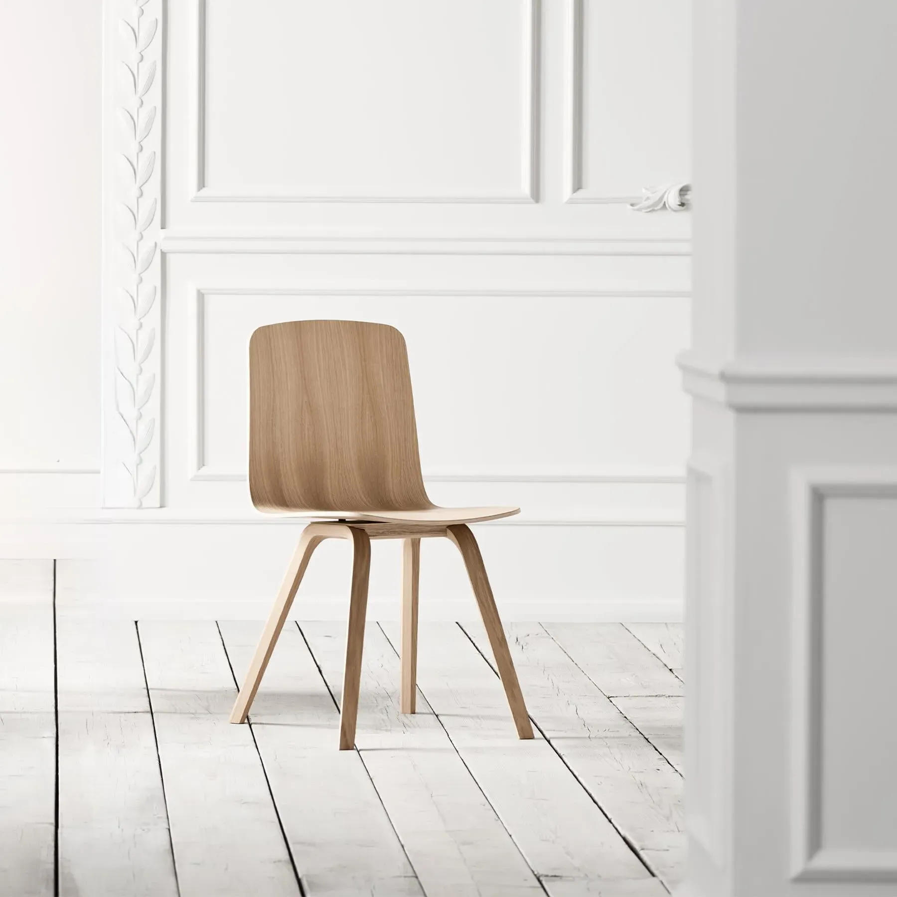 Palm Dining Chair - Black, Oak Veneer