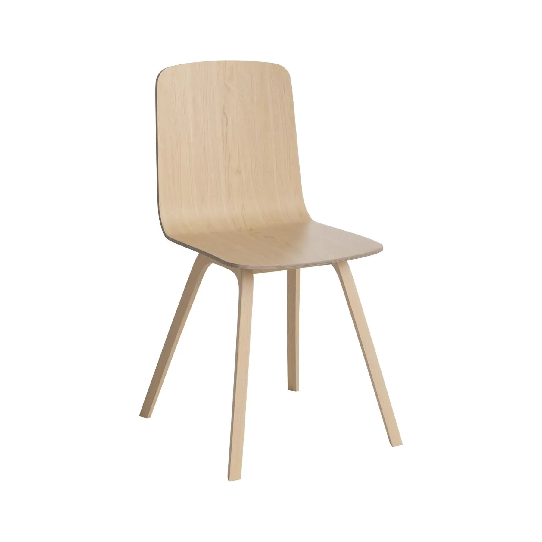 Palm Dining Chair - White, Oak Veneer