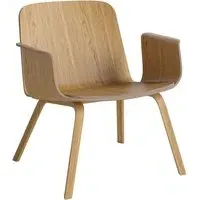 Palm Lounge Chair with Arms - Oiled Oak