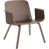 Palm Lounge Chair with Arms - Oiled Walnut