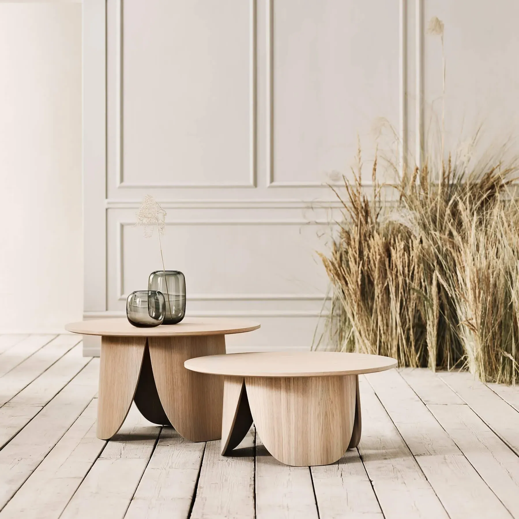 Peyote Large Low Coffee Table - Oak Veneer