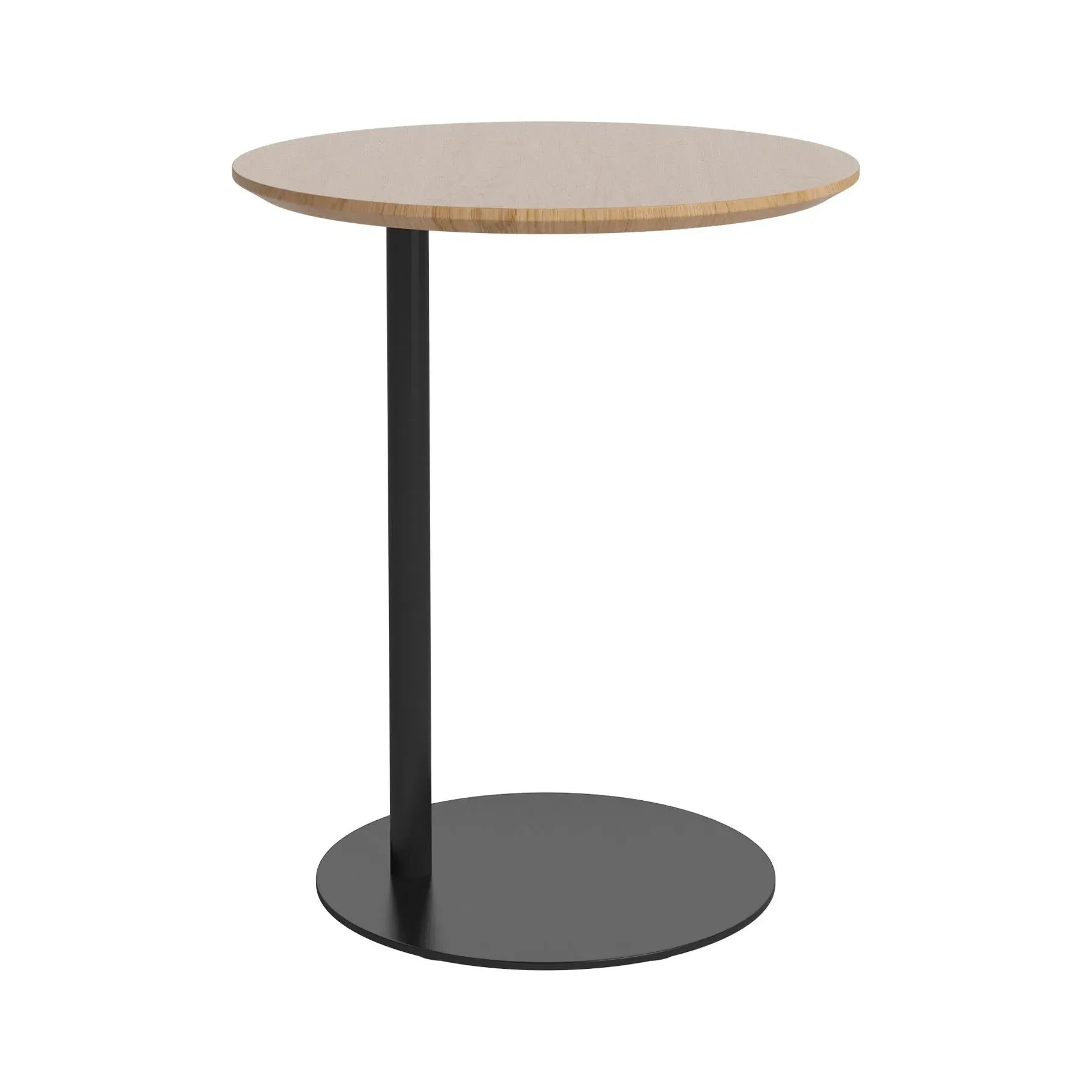 Pillar Side Table - Oiled Oak, Steel