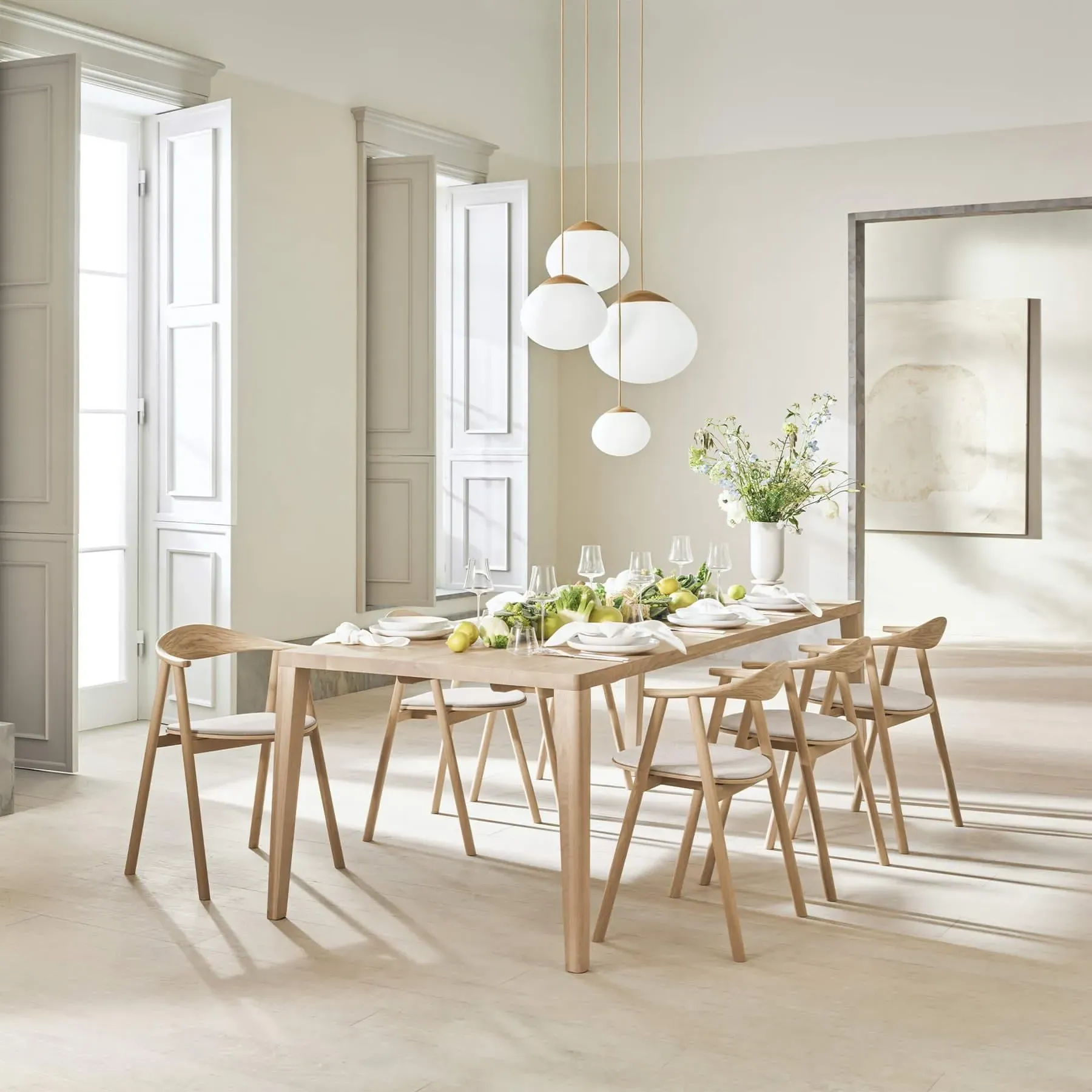 Rectangular Dining Table - Oak, Solid Wood