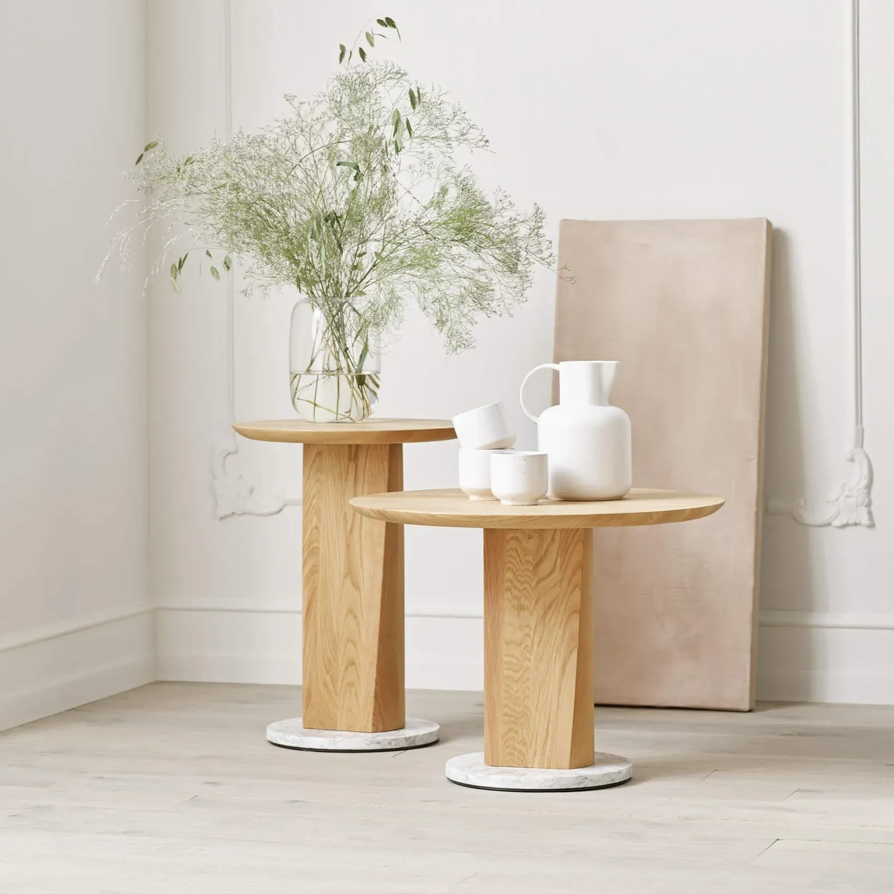 Root Large Side Table High - White Oiled Oak