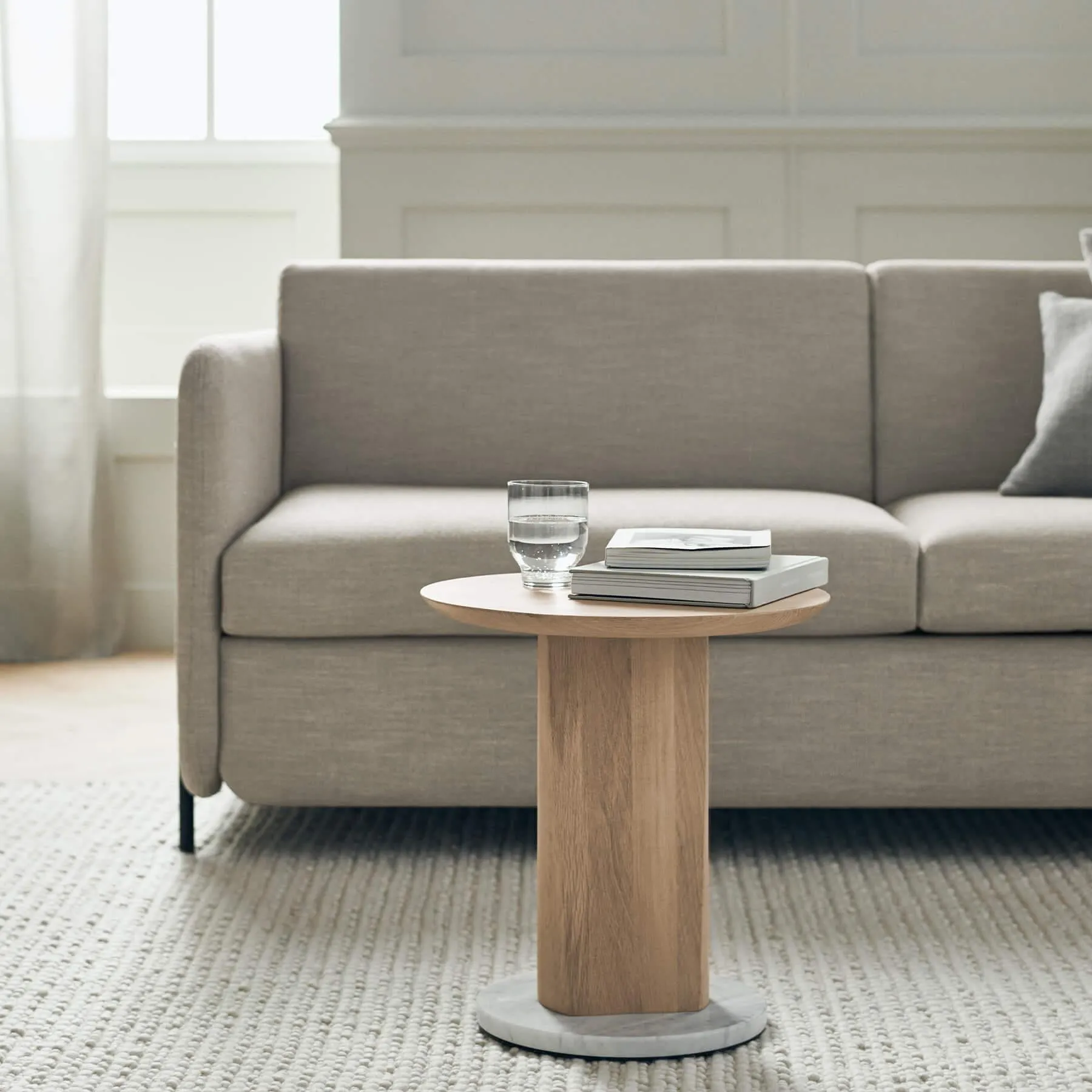 Root Small Side Table High - White Oiled Oak