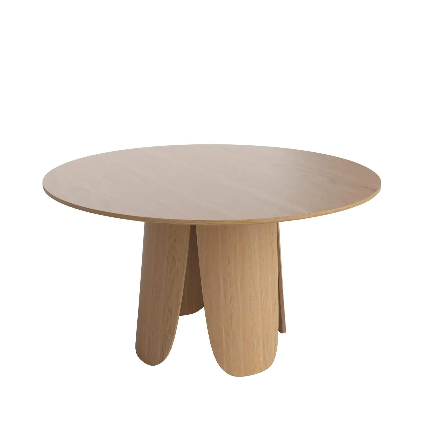 Round Dining Table - Oak, Lacquered Wood