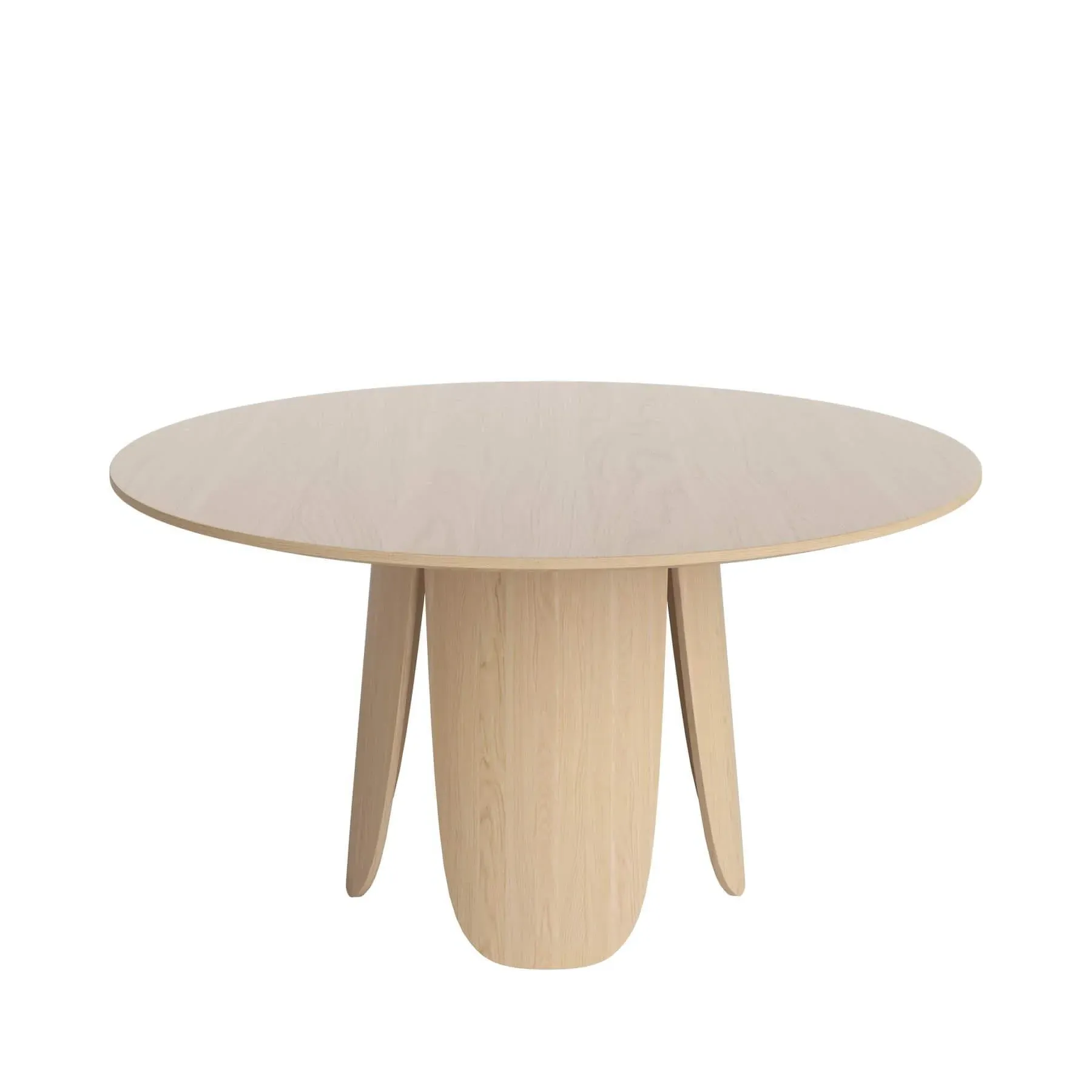 Round Dining Table - White, Oak image
