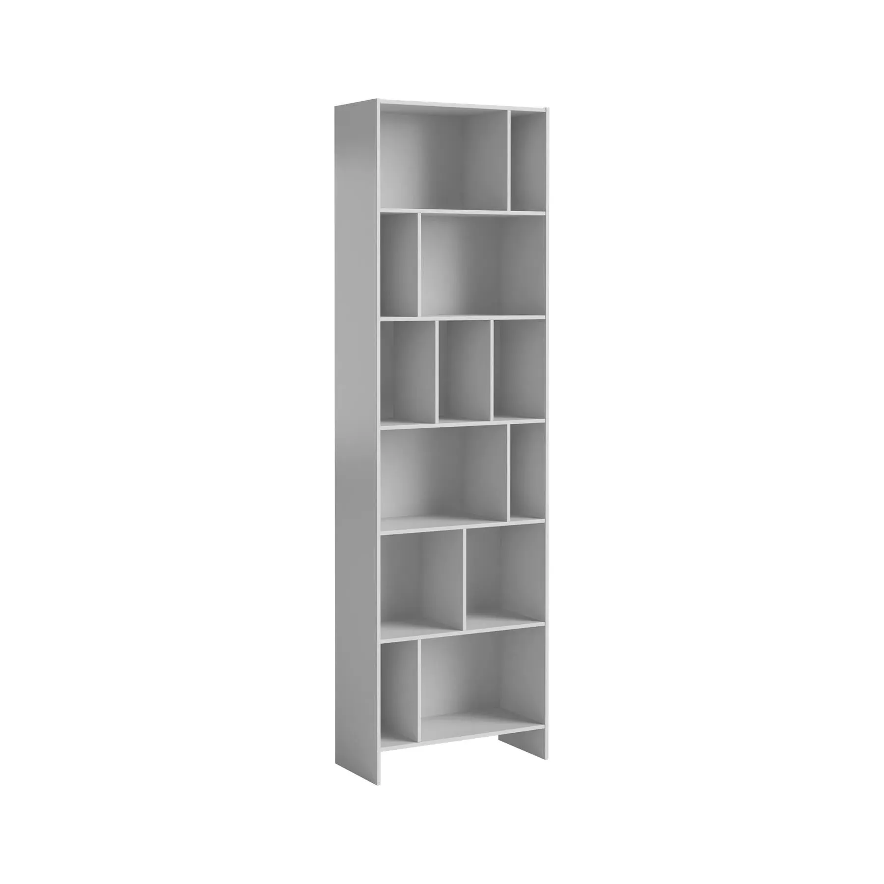 Shelving Unit with Movable Partitions - Grey, MDF