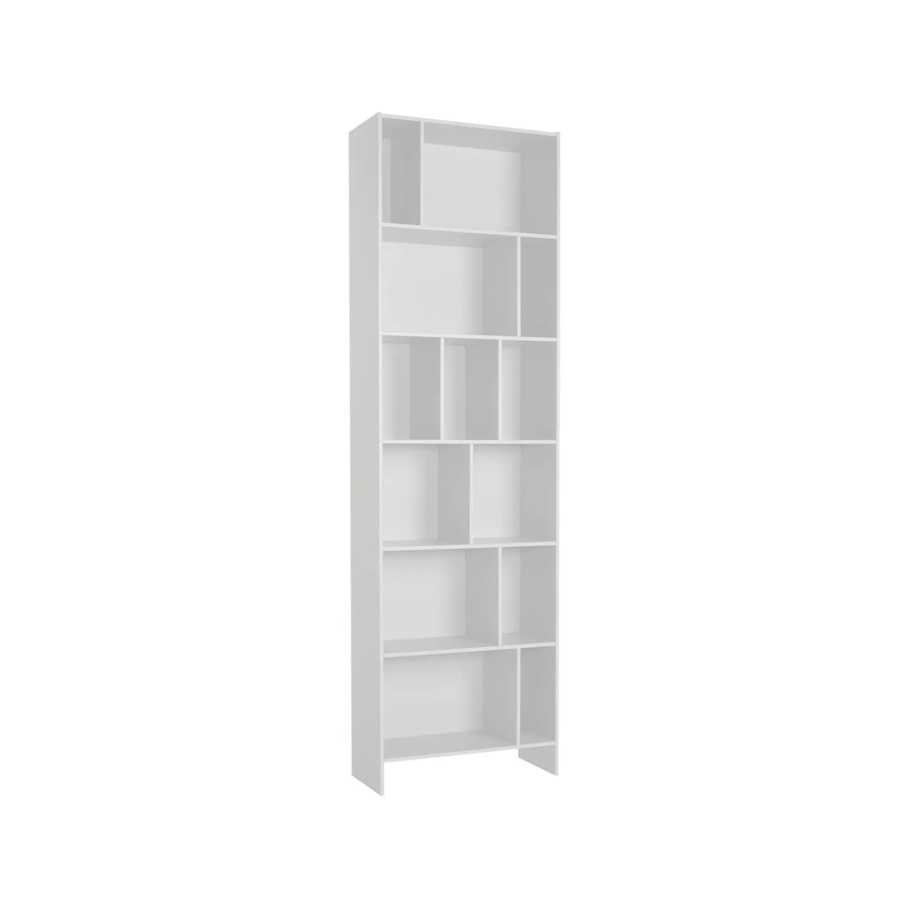 Shelving Unit with Movable Partitions - White, MDF