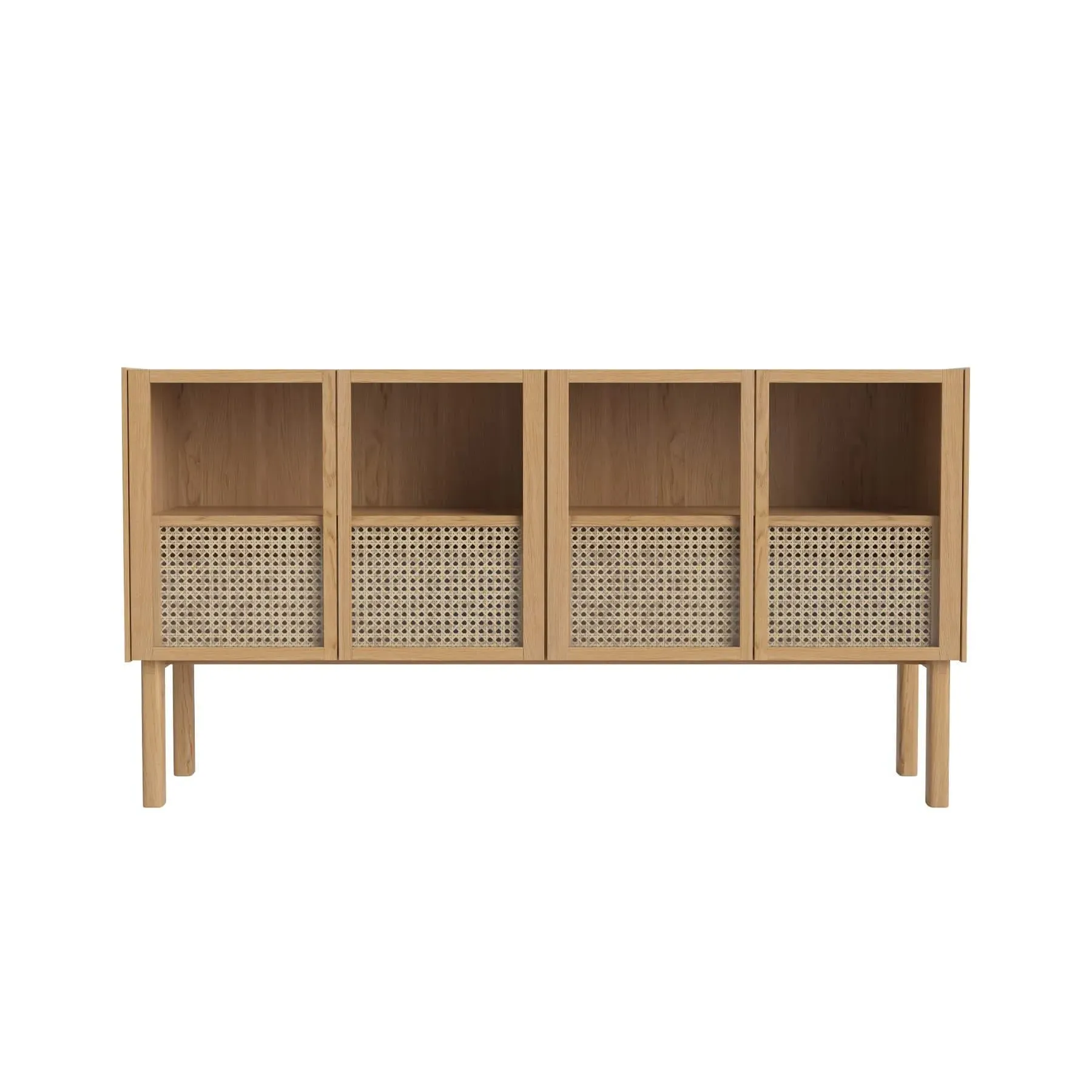Sideboard with Wicker Front - Oak, FSC Wood image