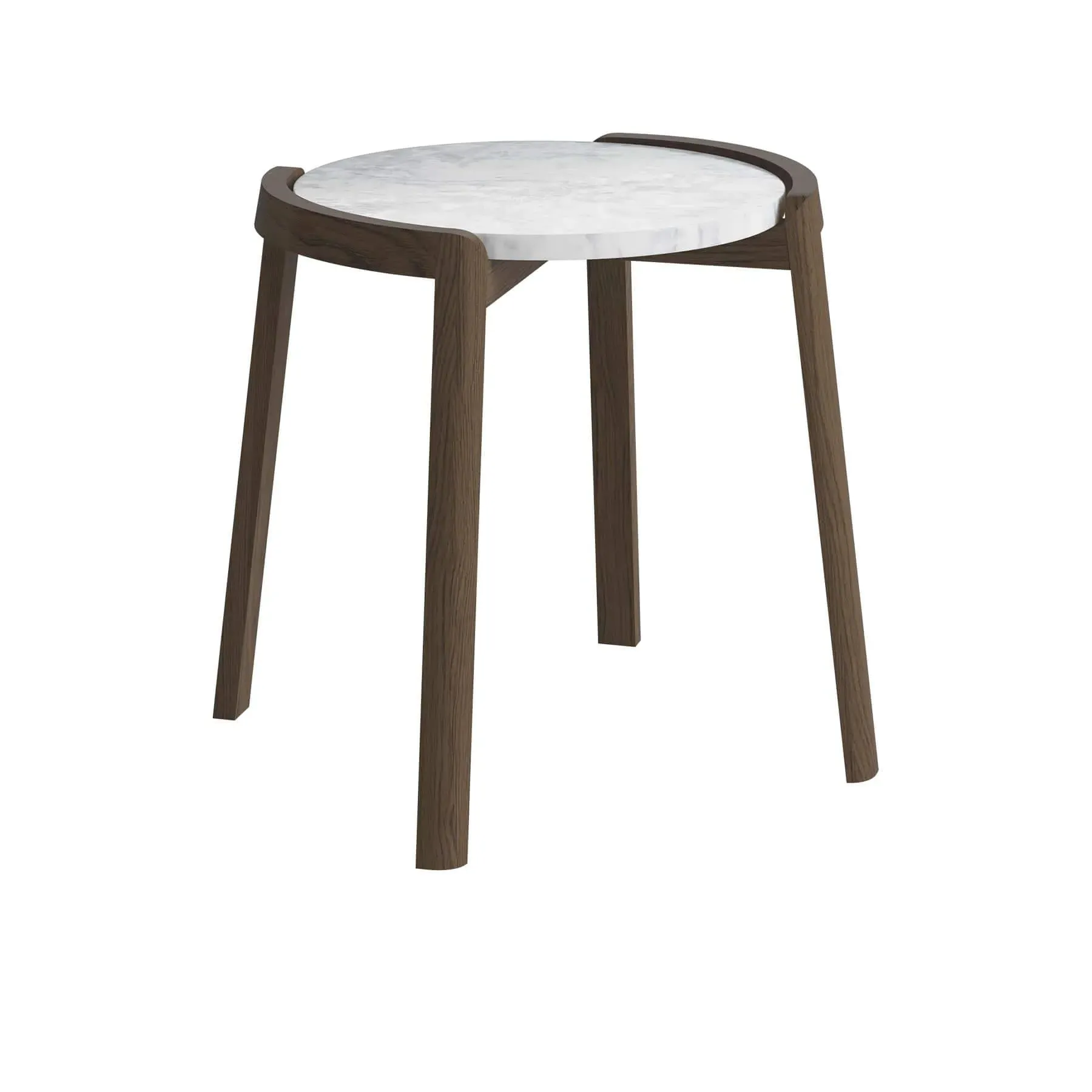 Small Coffee Table - Grey Marble, Dark Oak