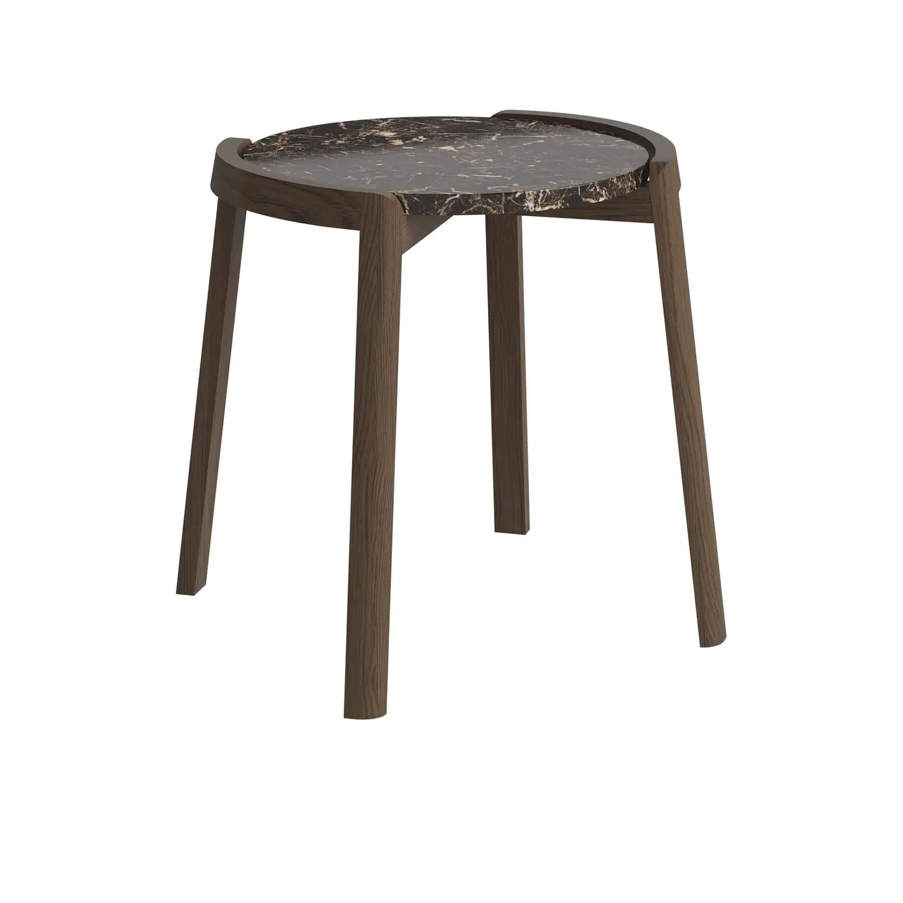 Small Coffee Table - Grey Marble, Oak image