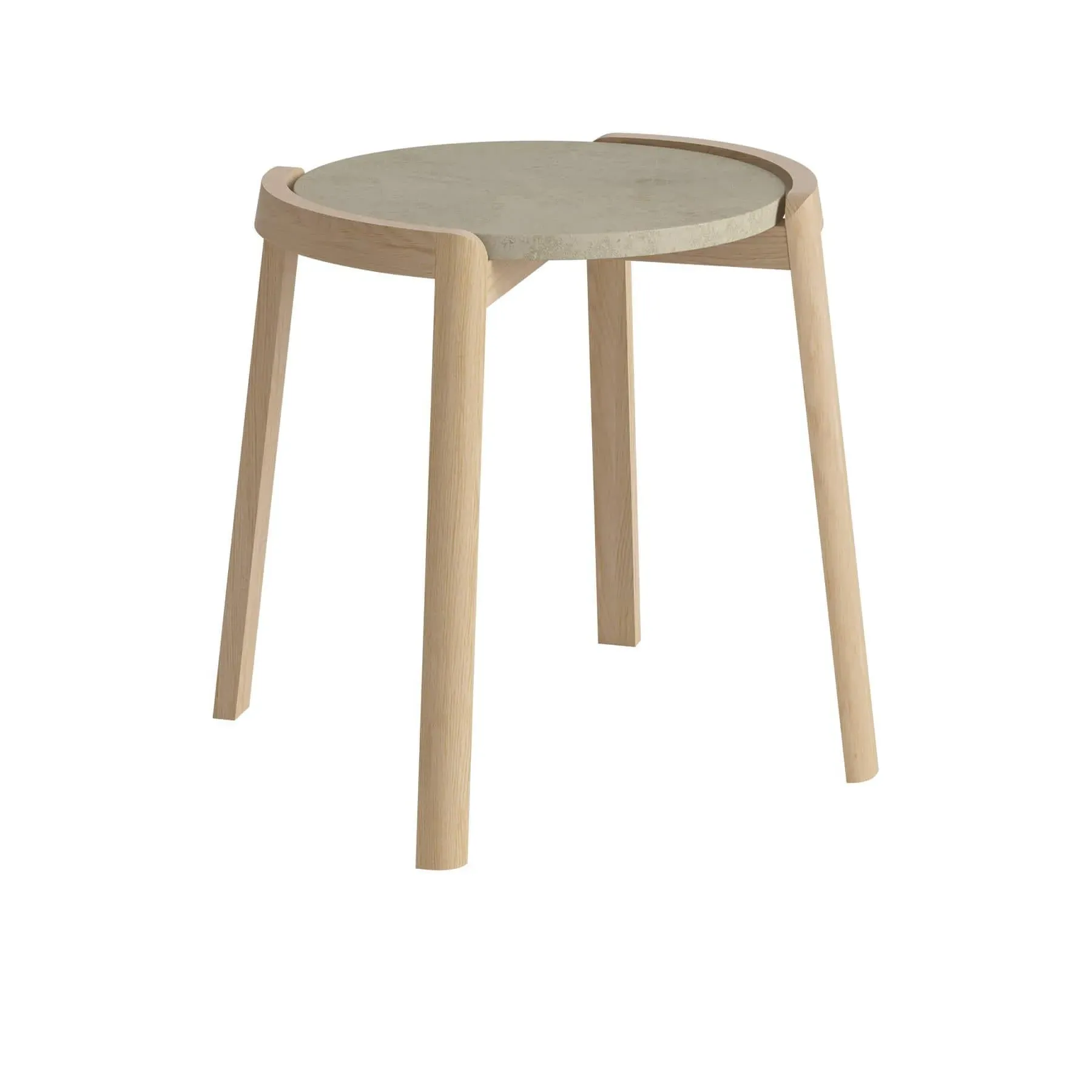 Small Coffee Table - Grey Marble, Oak