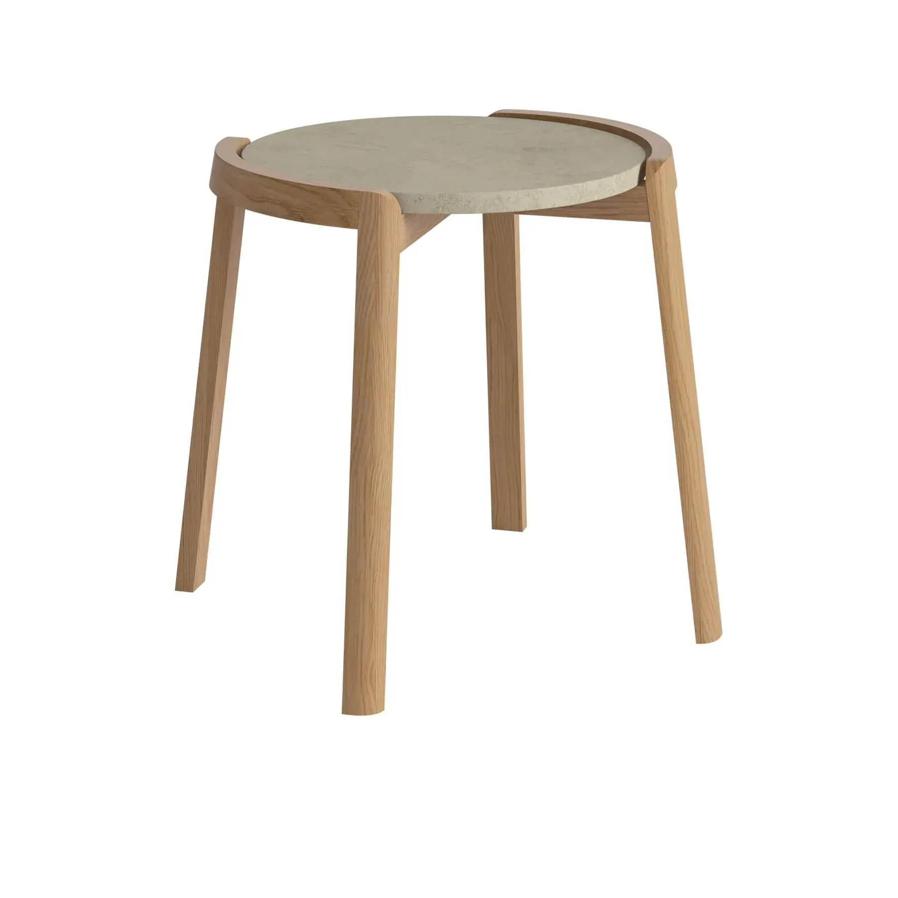 Small Coffee Table - Grey Marble, Oak