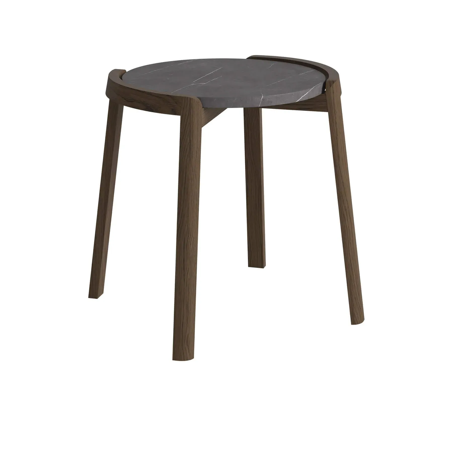 Small Coffee Table - Grey Marble, Oak