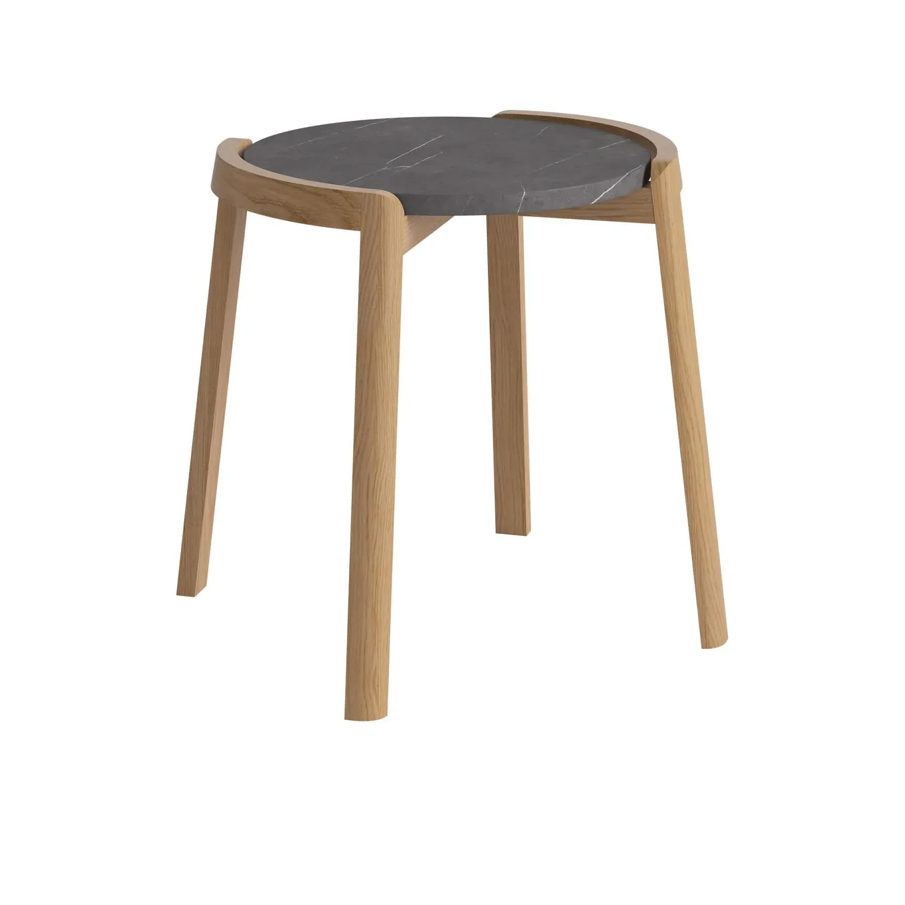 Small Coffee Table - Grey Marble, Oak