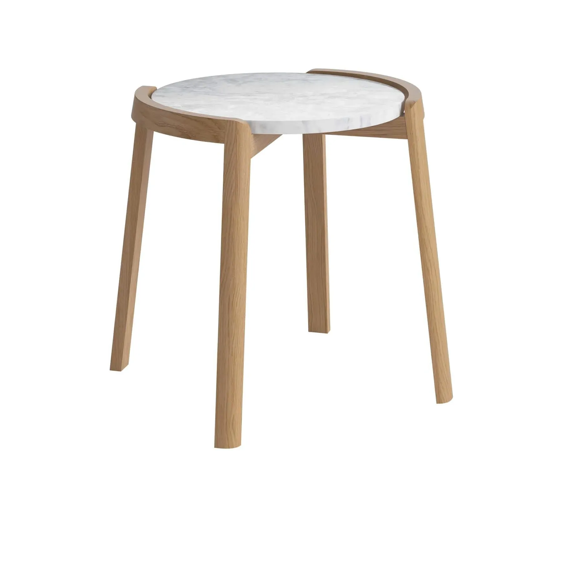 Small Coffee Table - Grey Marble, Oak