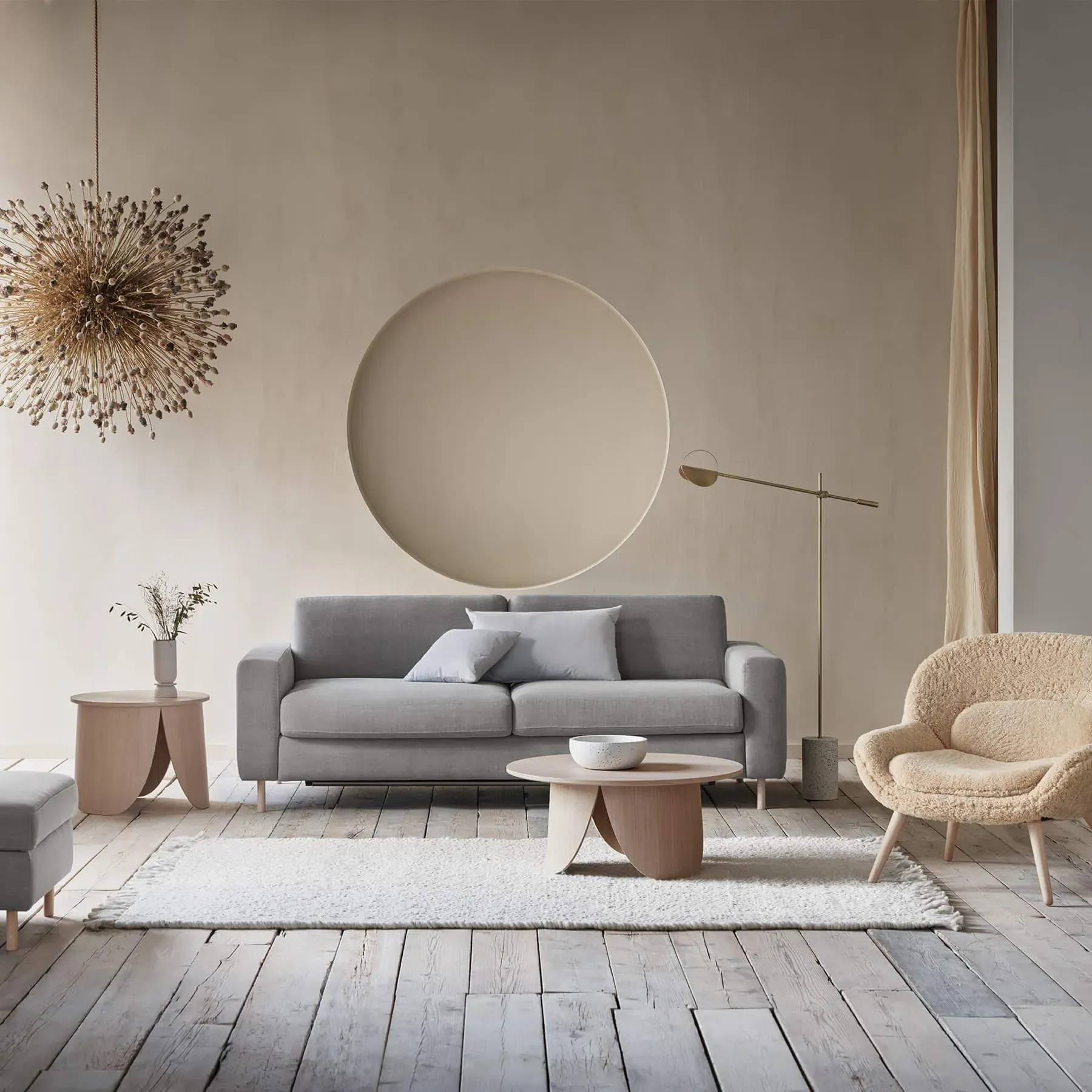 Small Coffee Table Low Height - Black, Oak