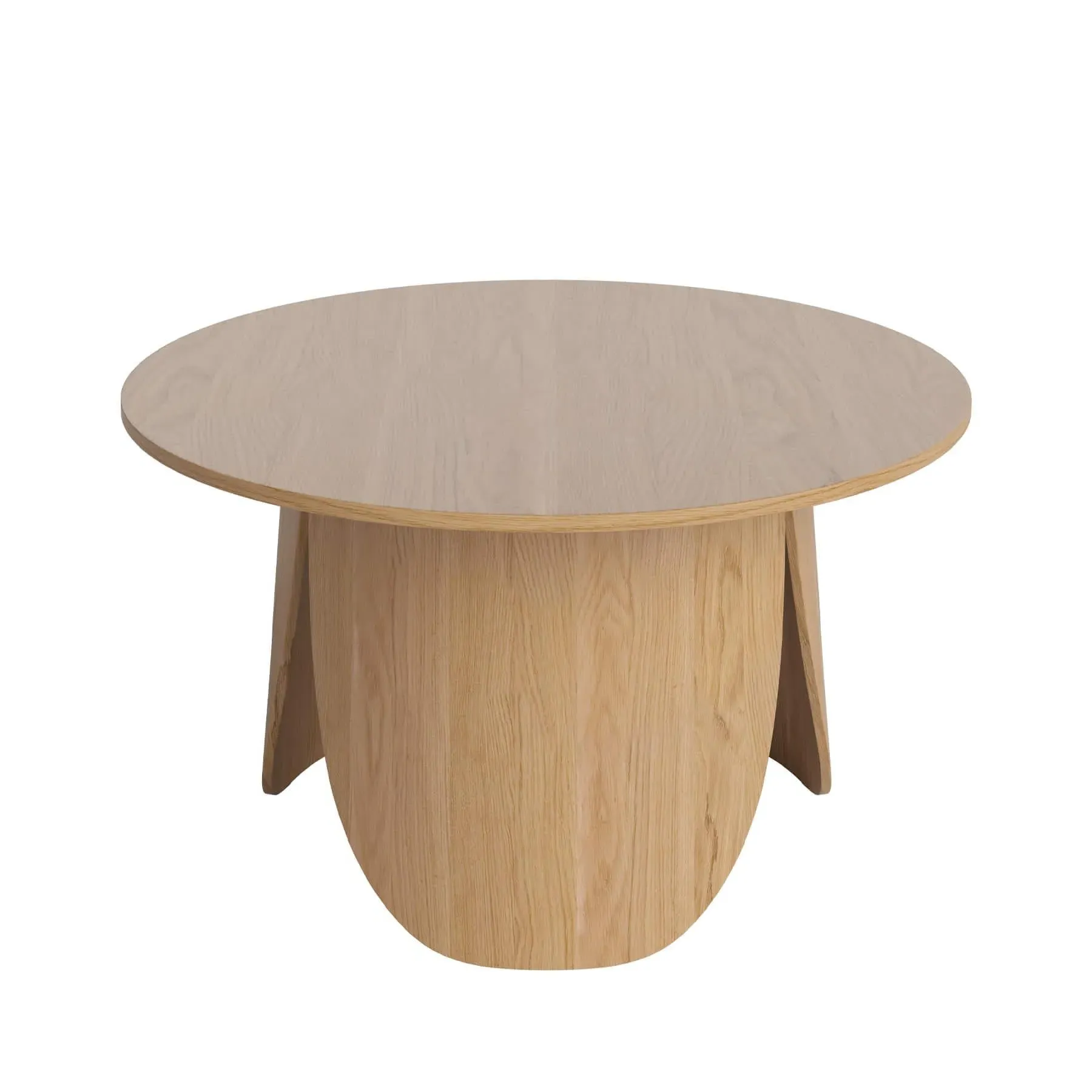 Small Coffee Table Low Height - White, Oak