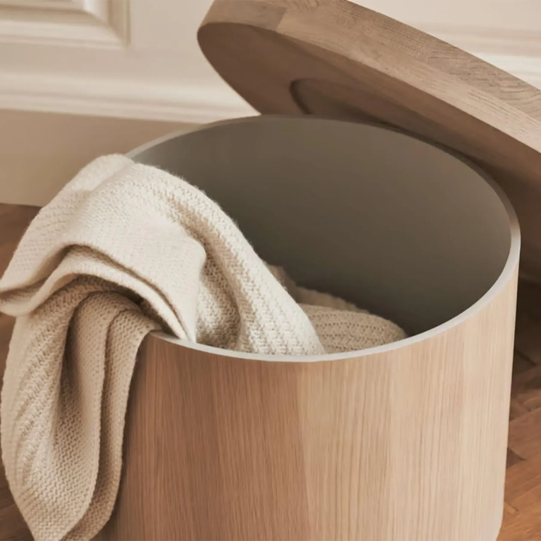 Small Coffee Table with Storage - White, Oak